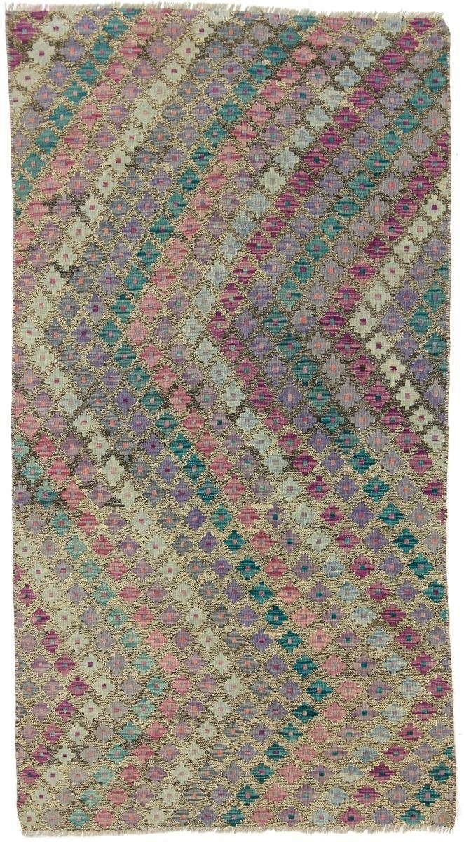 Orientteppich Kelim Afghan 103x192 Handgewebter Orientteppich Läufer, Nain Trading, rechteckig, Höhe: 3 mm | Kurzflor-Teppiche