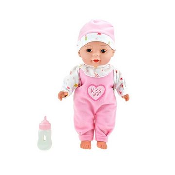 Toi-Toys Babypuppe Liegende Babypuppe mit Flasche 30 cm
