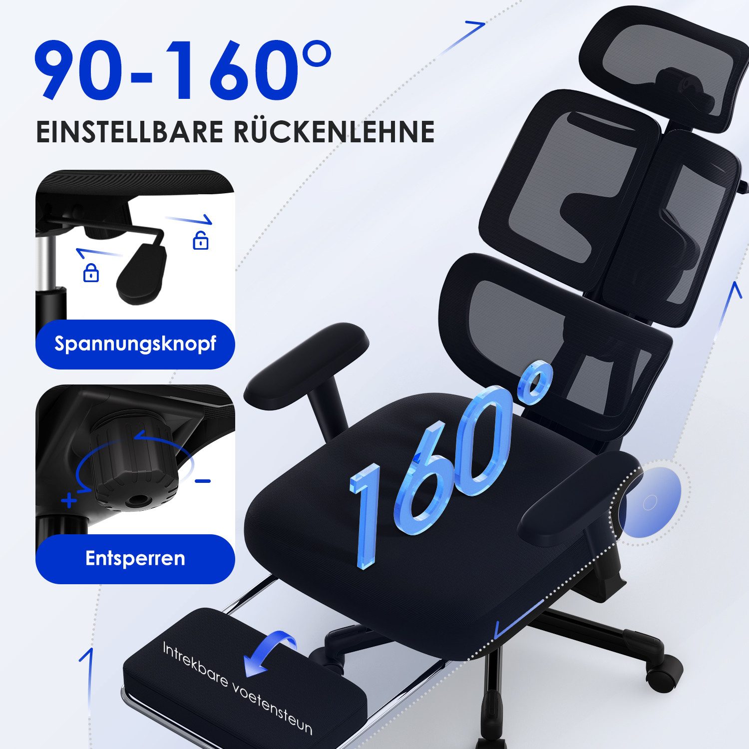 Hiazurm Bürostuhl Bürostuhl, Chefsessel, ergonomischer Schreibtischstuhl, a günstig online kaufen