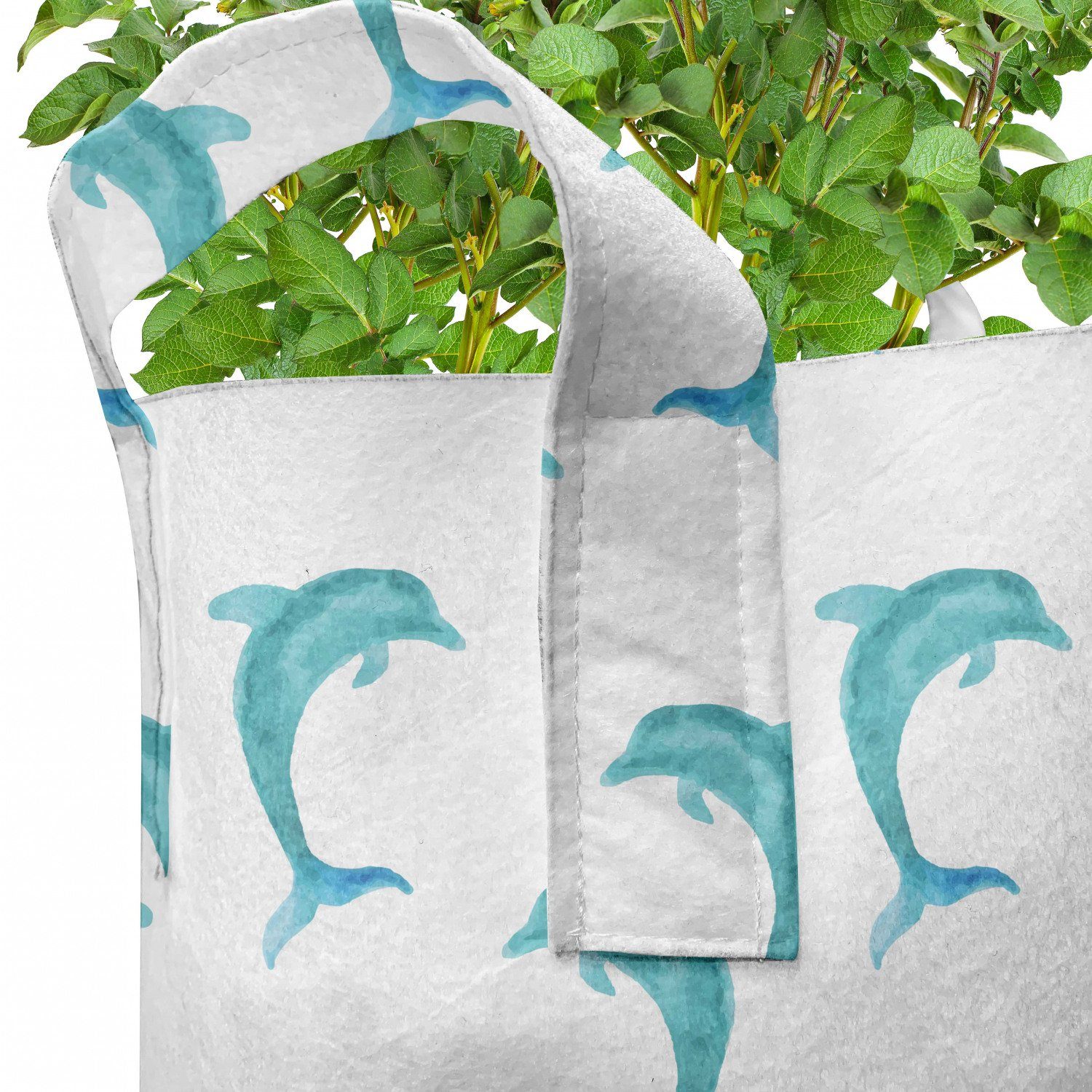 Abakuhaus Pflanzkübel für mit Wasser Jumping Pflanzen, Griffen Stofftöpfe Dolphin Säugetiere hochleistungsfähig