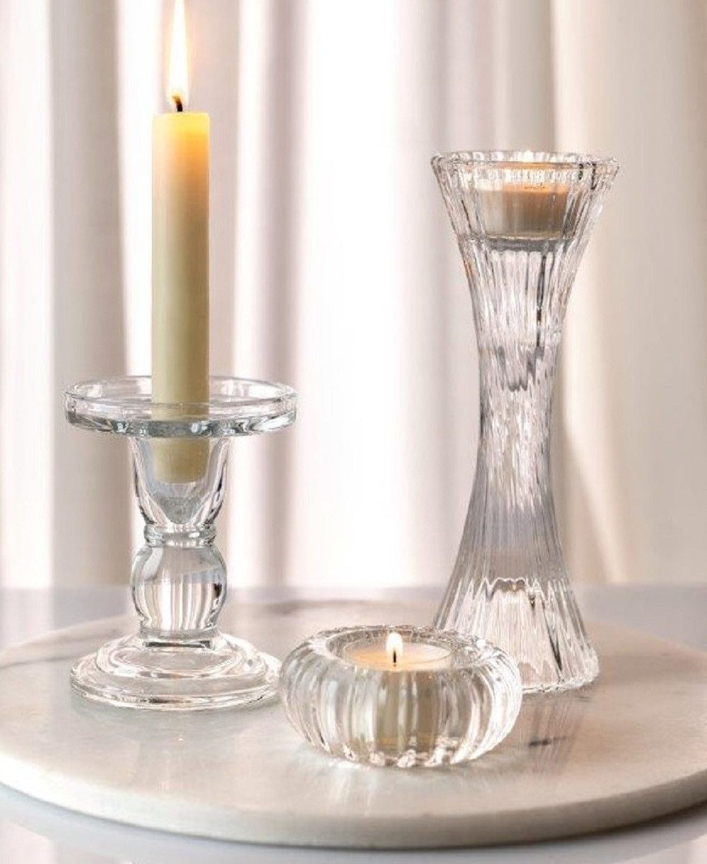 Sandra Rich Kerzenständer Kerzenleuchter "DUAL", Kerzenhalter Kerzenständer aus Glas