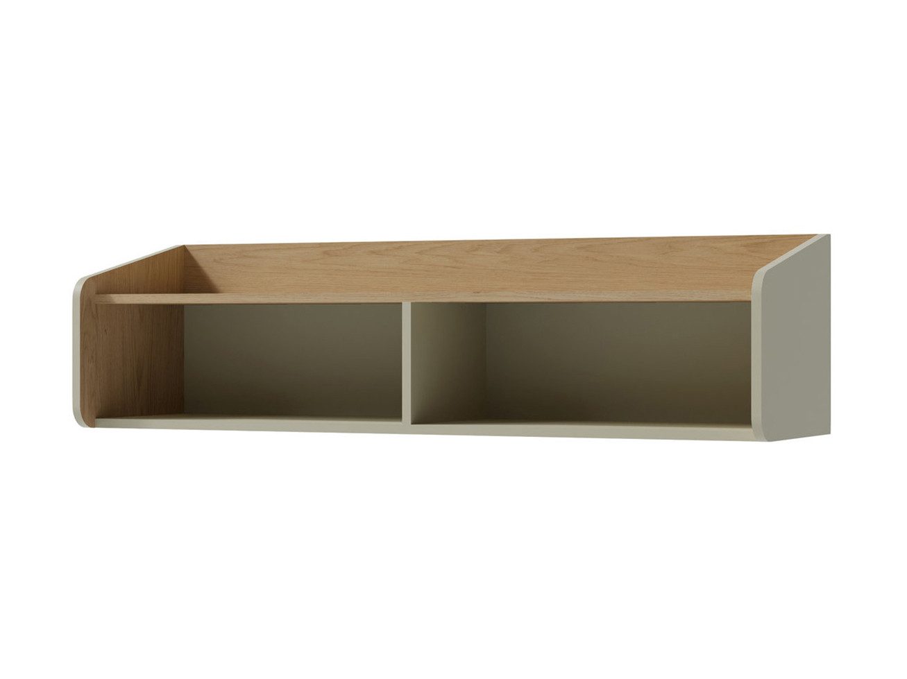 Beautysofa Hängeregal ALEX mit 3 offenen Einlegeböden, erhältlich in zwei trendigen Farben- Eukalyptus oder Sandbeige, Breite: 125 cm