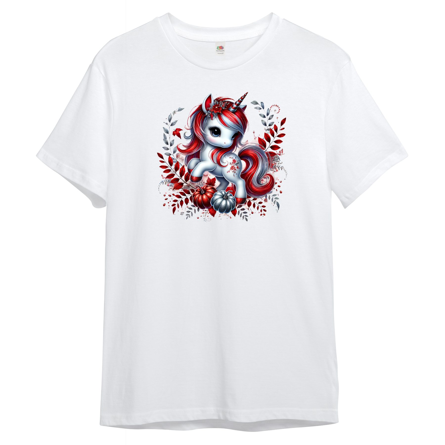 T-Shirt Kinder T-Shirt, Einhorn mit Blumen