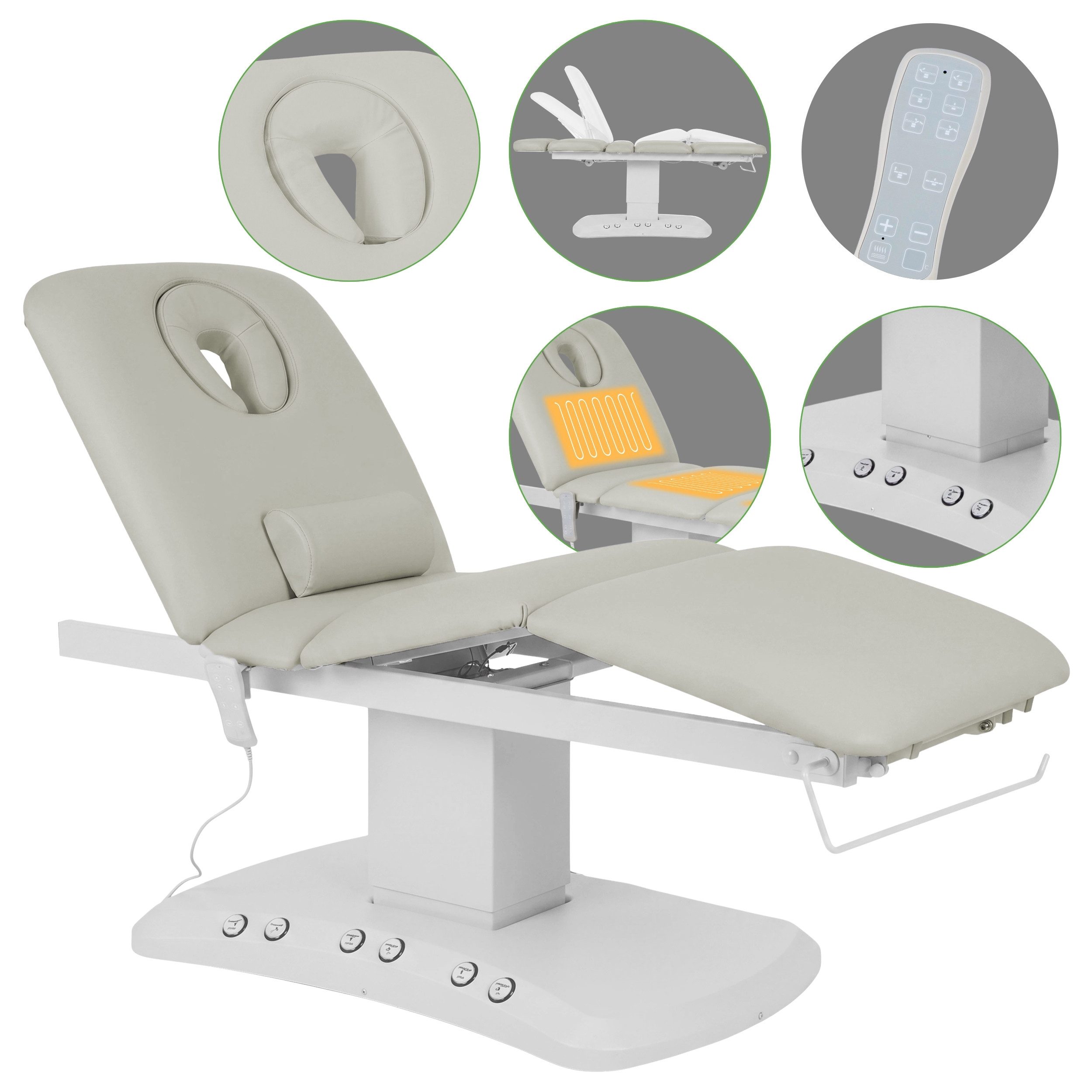 Habys Massageliege Serenity ERGO 4 mit Heizung elektrische Kosmetikliege Behandlungsliege