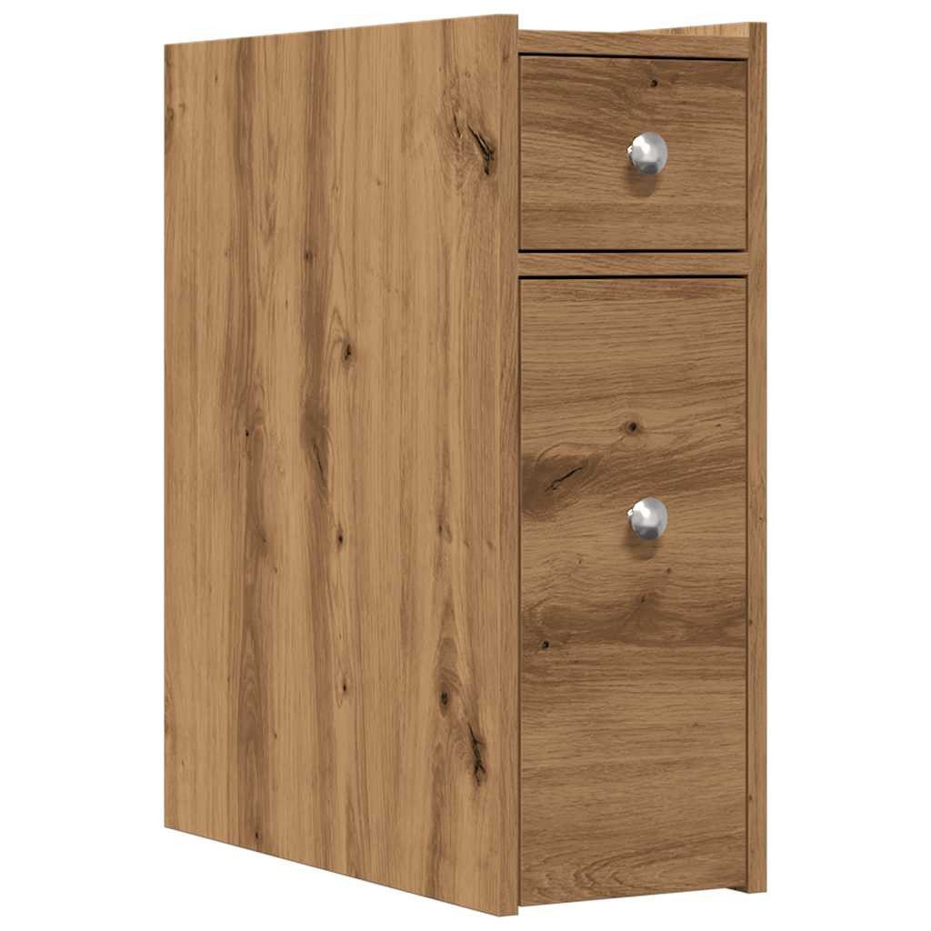 vidaXL Fächerschrank Badschrank Schmal mit Rollen günstig online kaufen
