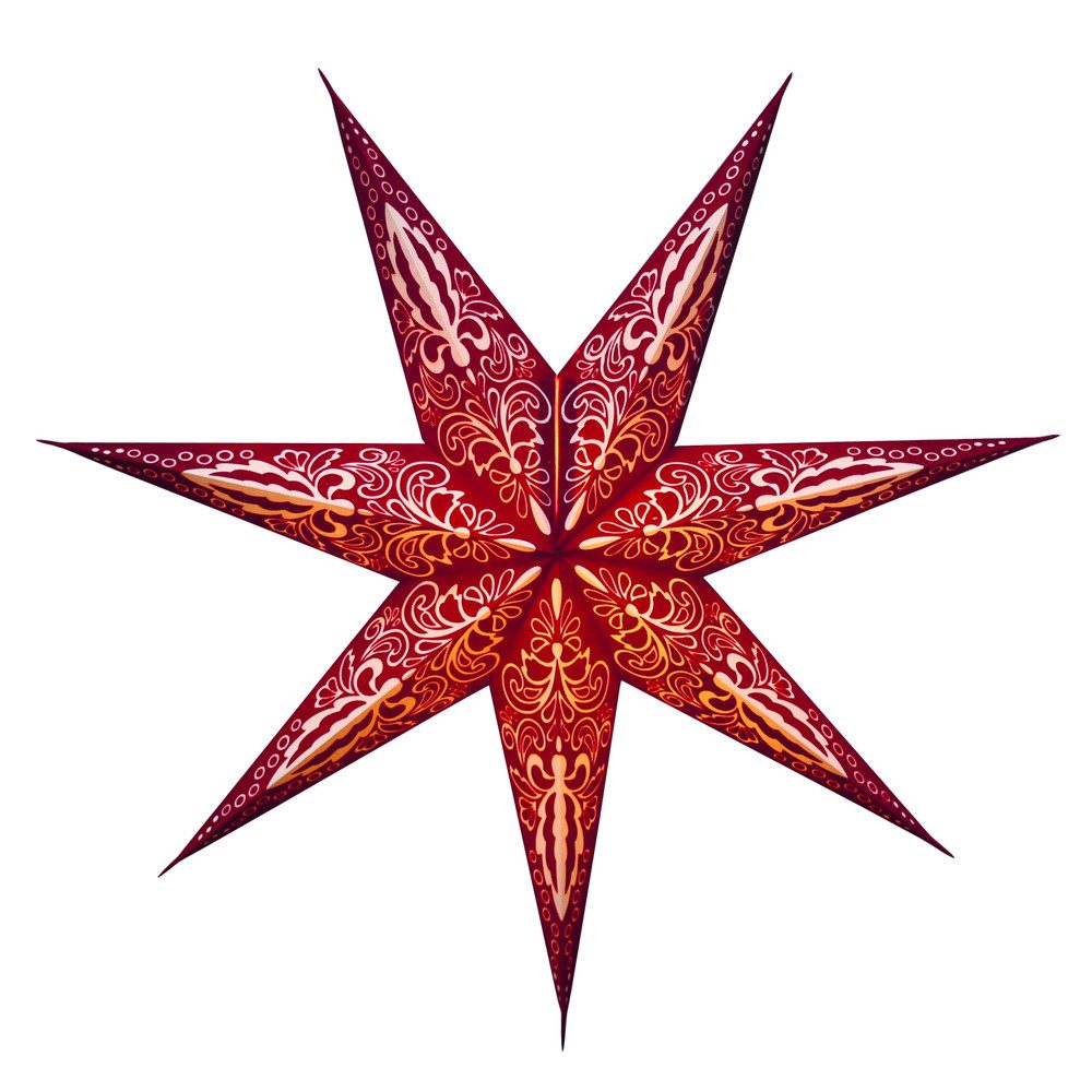 MICA Adventskranz Stern aus Papier - rot - ca. 60 cm