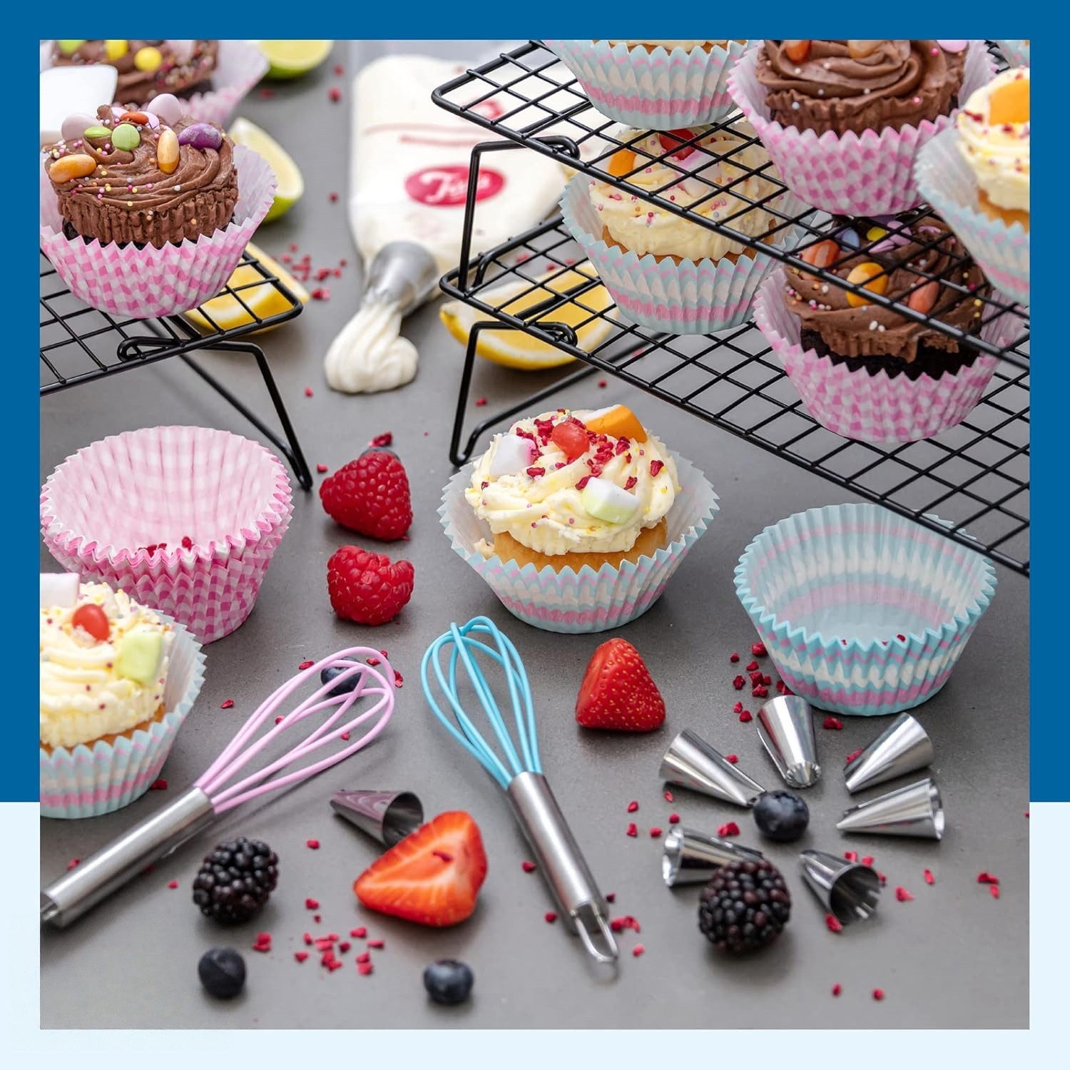 FOUORTUNATE-BEE Abkühlgitter 3er-Set faltbare Kuchen-Abkühlgitter, (3-tlg), Platzsparende Backhelfer für Muffins, Kuchen und Kekse