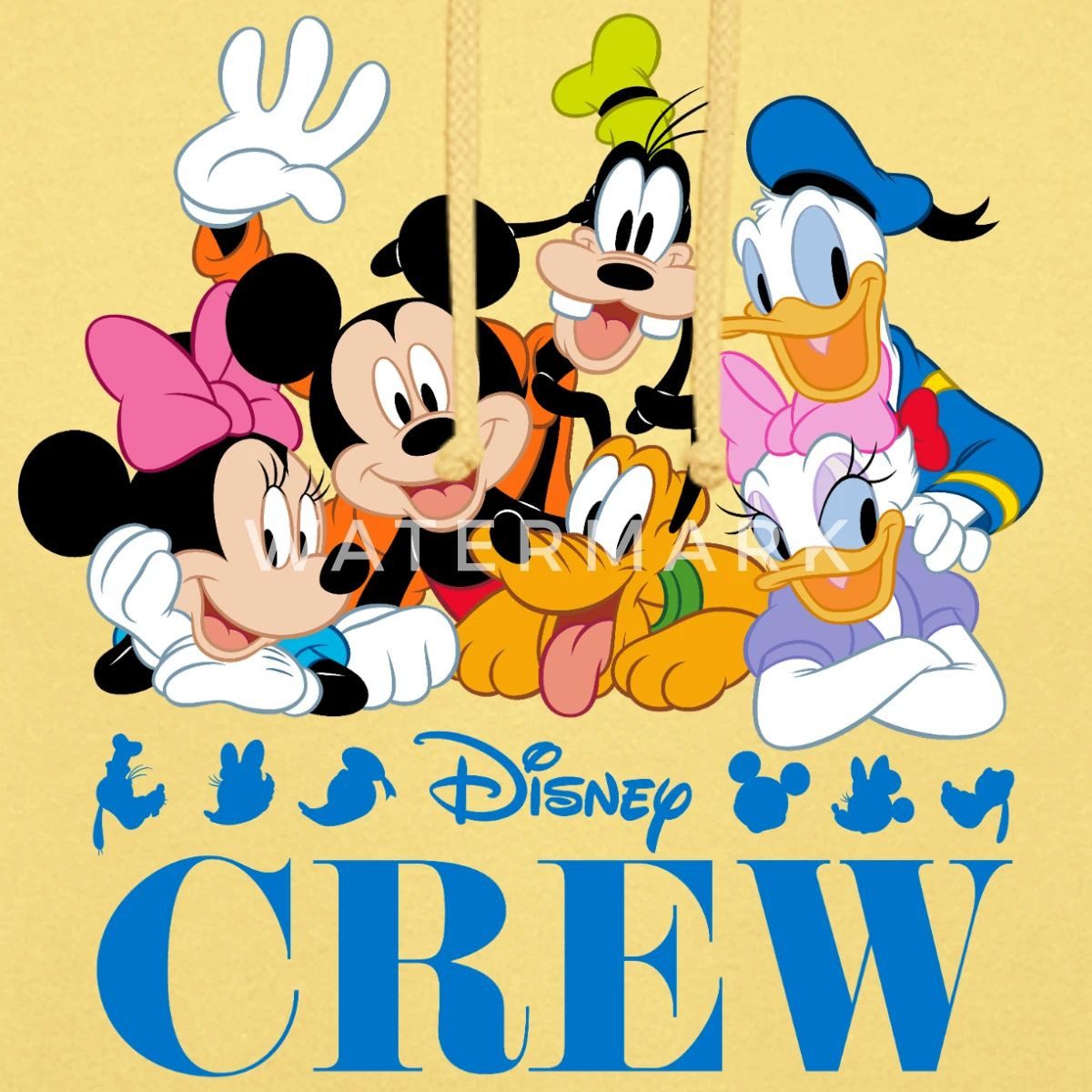 Spreadshirt Hoodie Mickey & Minnie Pluto Goofy Daisy Donald Crew Unisex Hoodie (1-tlg)