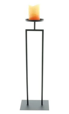 Dekoleidenschaft Standkerzenhalter "Modern" aus Metall, anthrazit, 60 cm hoch, Kerzenhalter, Kerzensäule (1 St), Kerzenständer, Standleuchter, Bodenkerzenständer