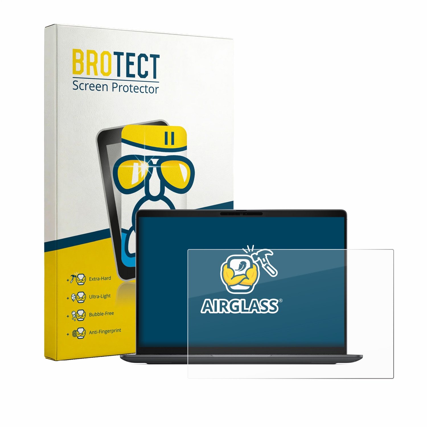 BROTECT Displayschutzglas Folie für Dell Pro 7 Series 14 P714260, Schutzfolie Glas Panzer Display Schutz klar