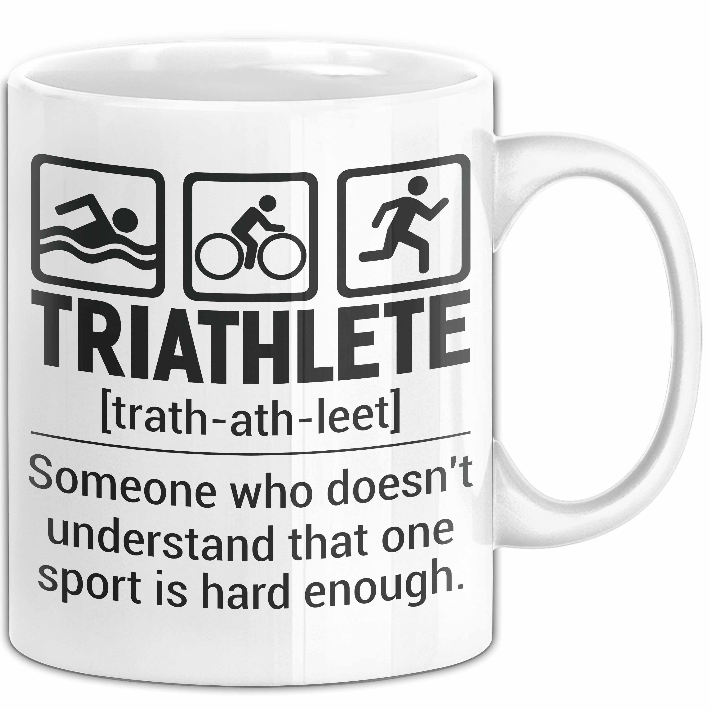 Trendation Tasse Triathlet Tasse Geschenk Ein Sport Ist Nicht Genug Triathlon Geschenki, Keramik