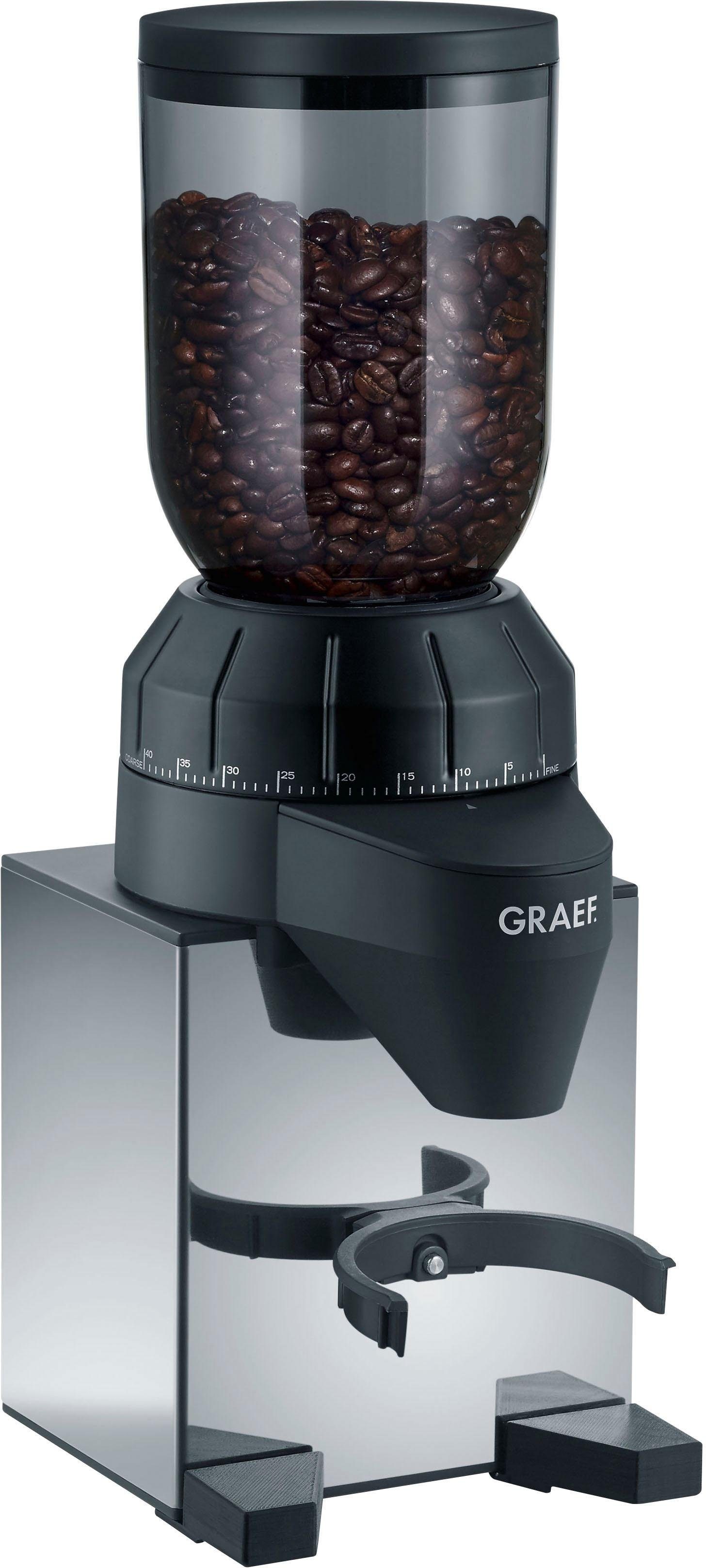 Graef Kaffeemühle CM 820, 128 W, Kegelmahlwerk, 250 g Bohnenbehälter, Edelstahl