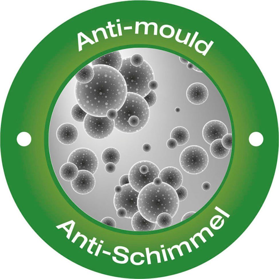 Sanilo Duschvorhang Golden Leaves Breite 180 cm, wasserdicht, Anti-Schimmel-Effekt, mit Beschwerungsband, 180x200cm