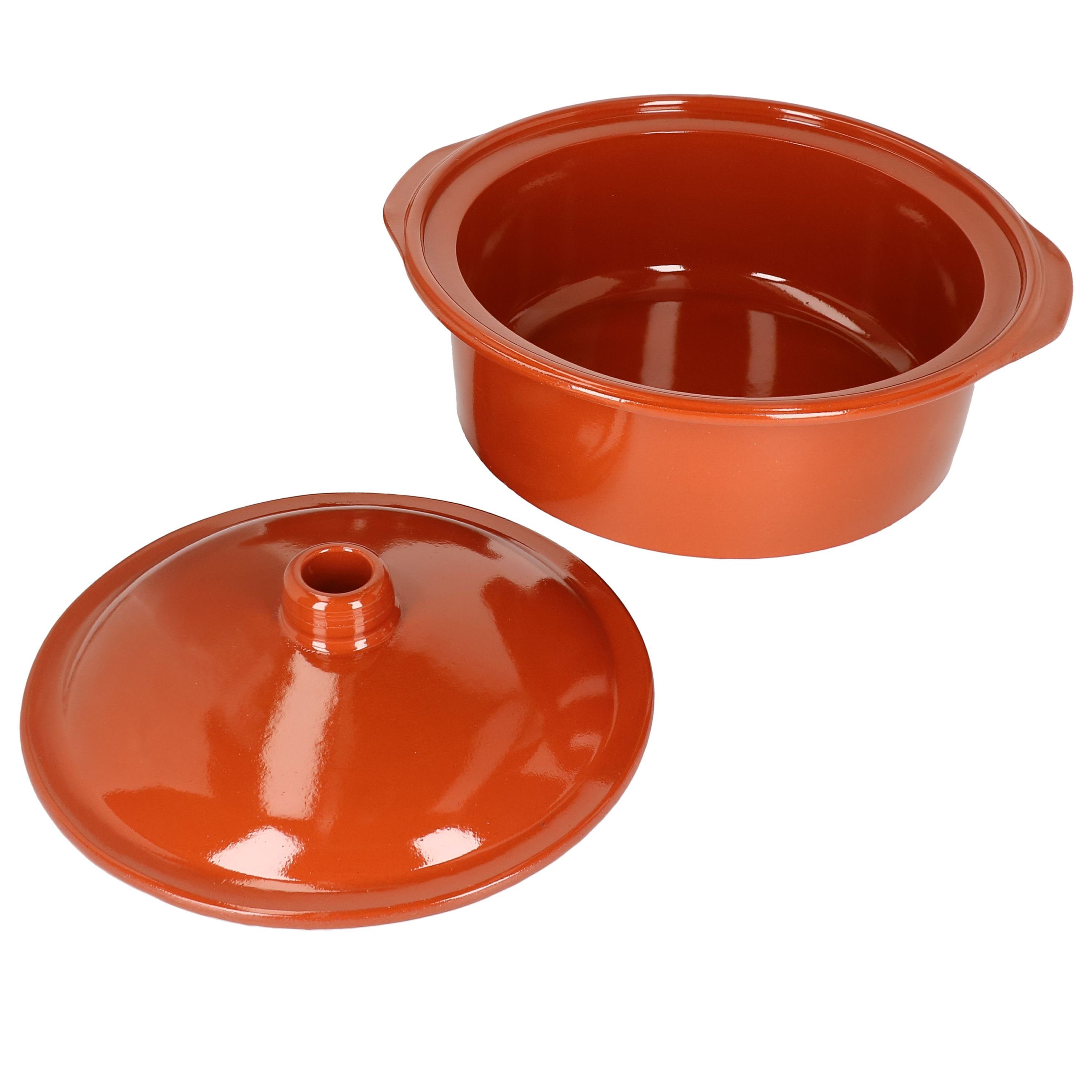 MamboCat Vorratsglas Tontopf Cocotte 4,5L + Deckel - 99532, Ton