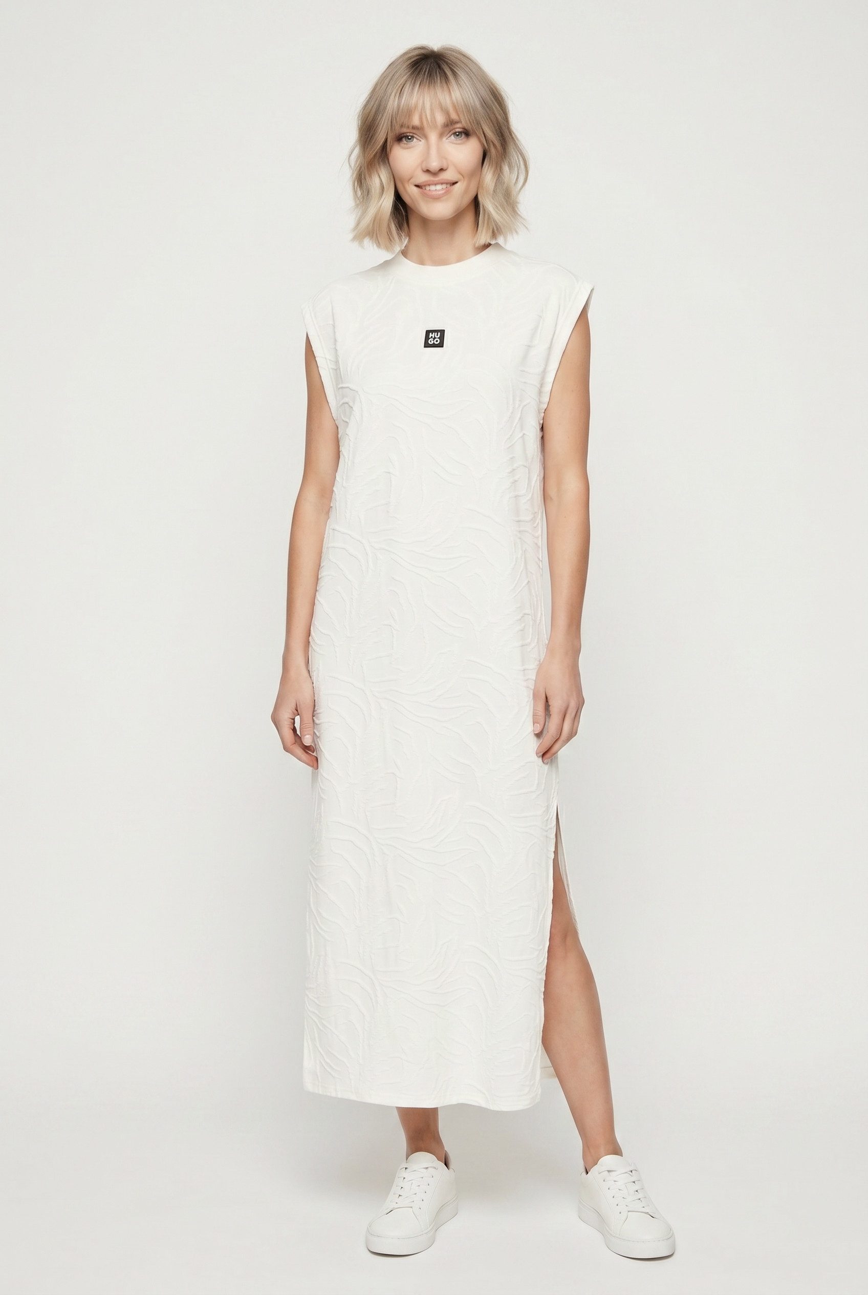 HUGO Strandkleid ZEB Strand Cover Up, Rundhals