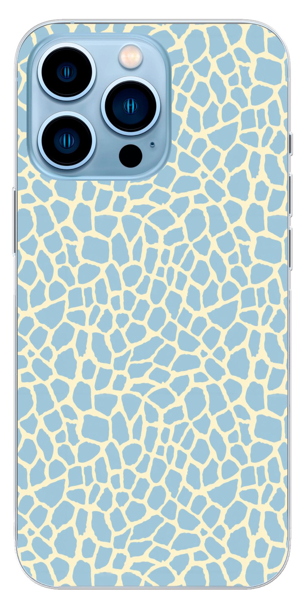 MuchoWow Handyhülle für Apple iPhone 13 Pro Giraffe - Modern - Blau, Smartphone-Bumper, Print, Handy Schutzhülle Dünn