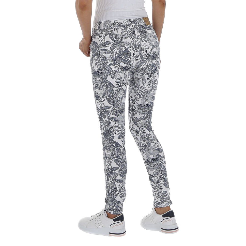 Ital-Design Skinny-fit-Jeans Damen Freizeit (80932415) Print Stretch Skinny Jeans in Weiß