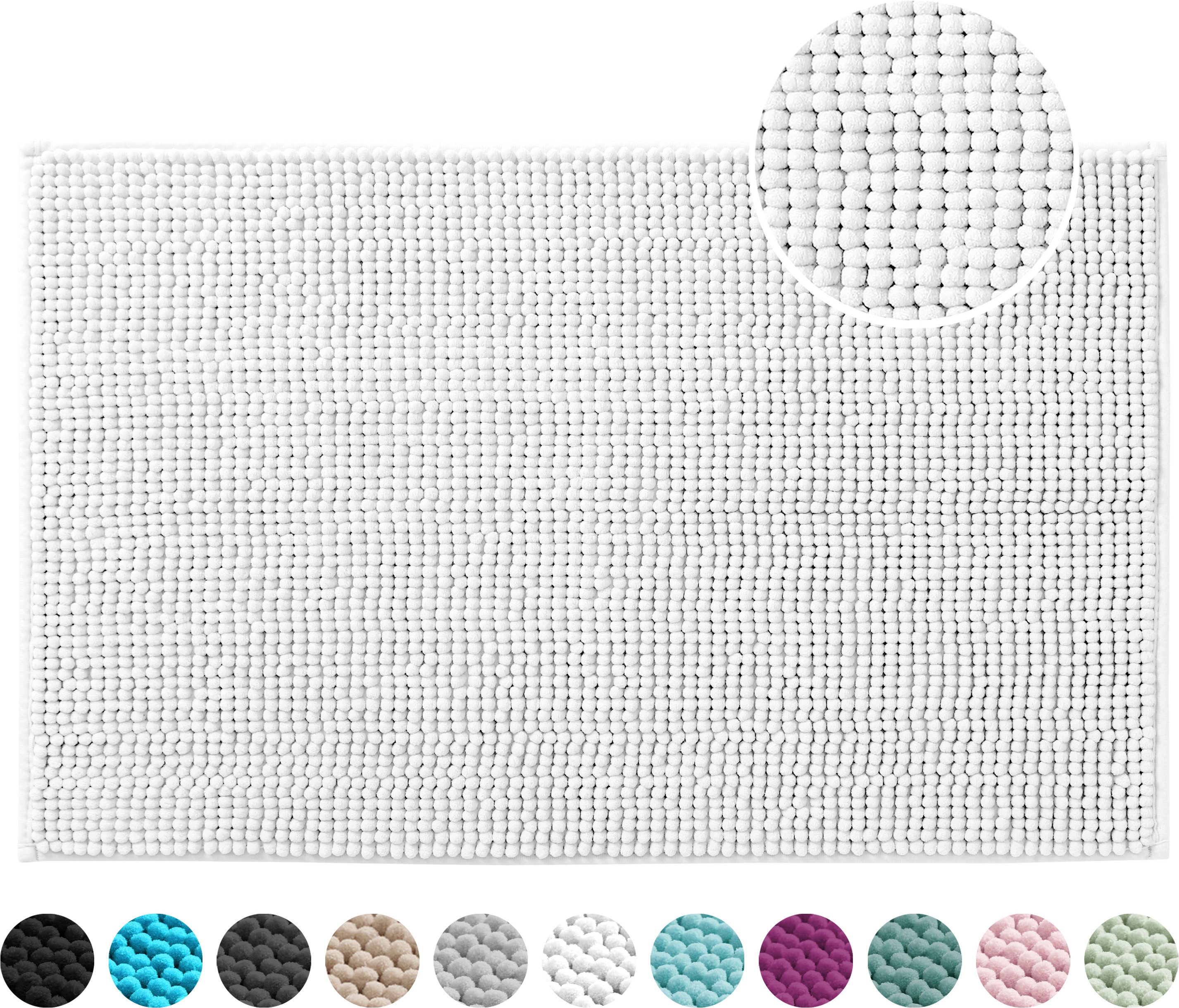 OTTO home Badematte Vanessa Chenille, Standard & Premium, 15cm oder 20cm, auch als 2er Set, rutschhemmend beschichtet, schnell trocknend, strapazierfähig, fußbodenheizungsgeeignet, Polyester, rechteckig, Uni Farben, besonders weich, flauschig, Badvorleger