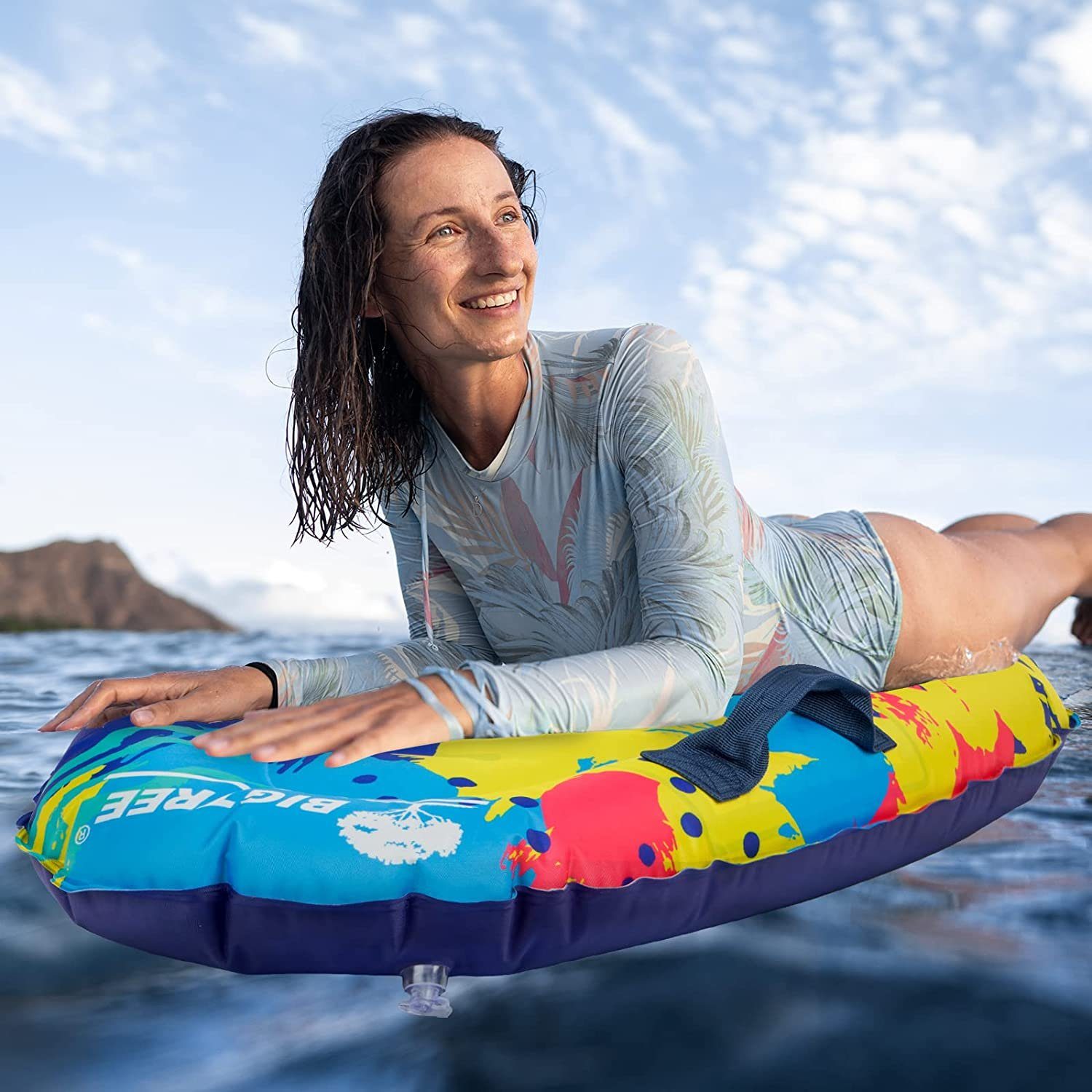 Bunt Inflatable Bodyboard, 52x14x70cm, Aufblasbares SUP-Board KAHOO Schwimmhilfe