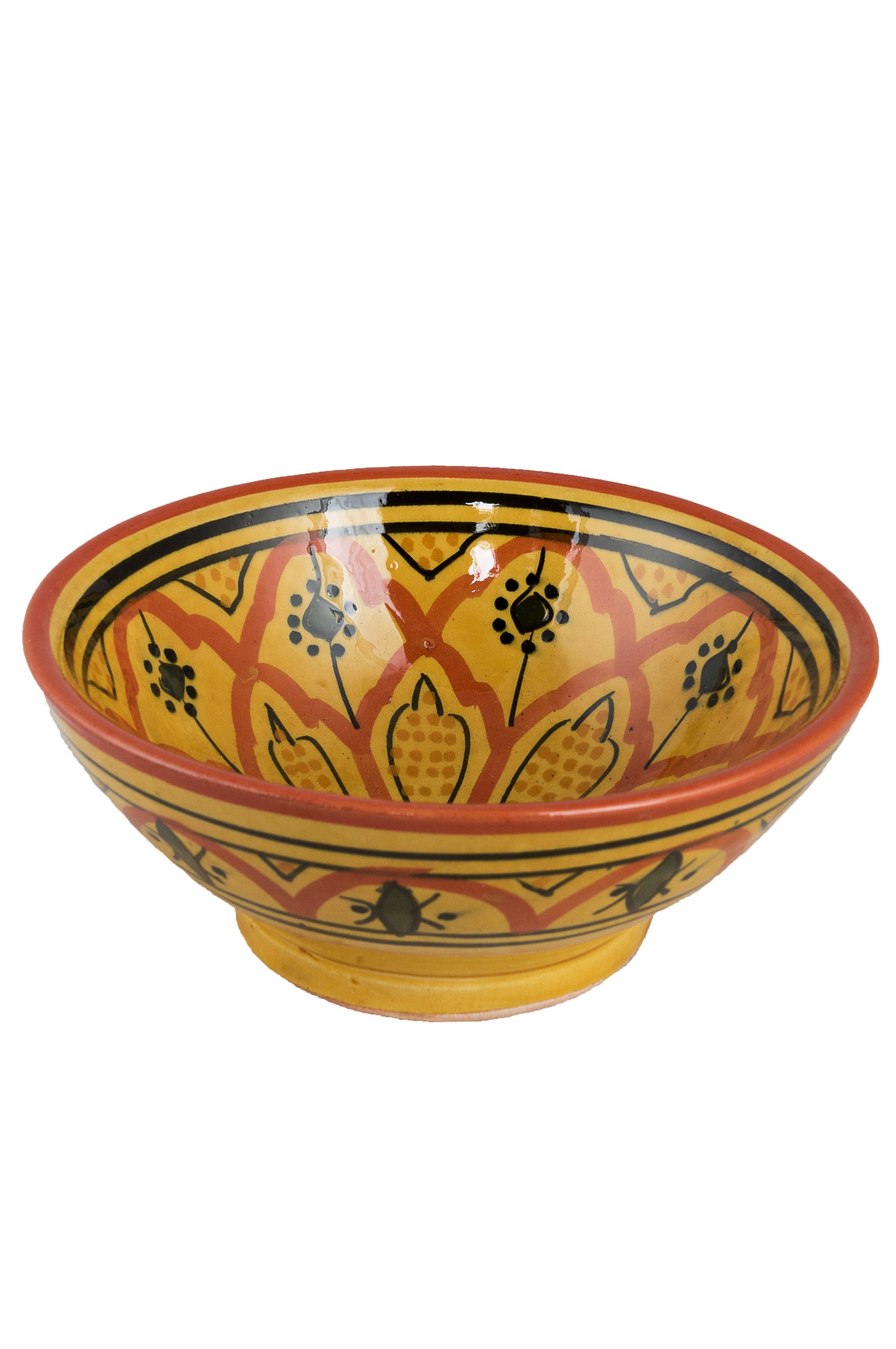 Marrakesch Orient & Mediterran Interior Snackschale Marokkanische Keramikschale Amoda handgefertigt aus Keramik 17 cm, Keramik, (1-tlg), handbemalt