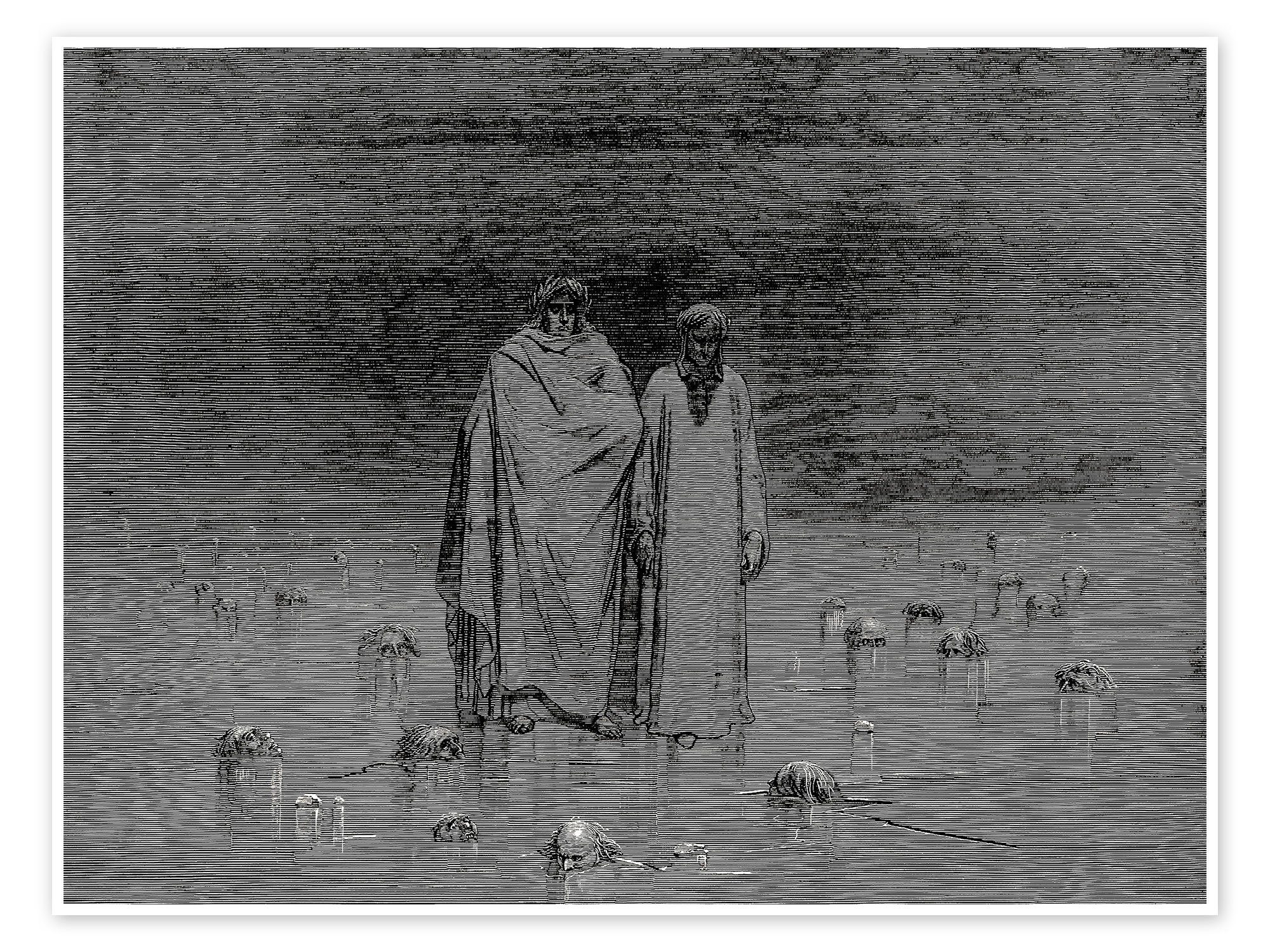 Posterlounge Poster Gustave Doré, Das Inferno, Canto 32, Malerei