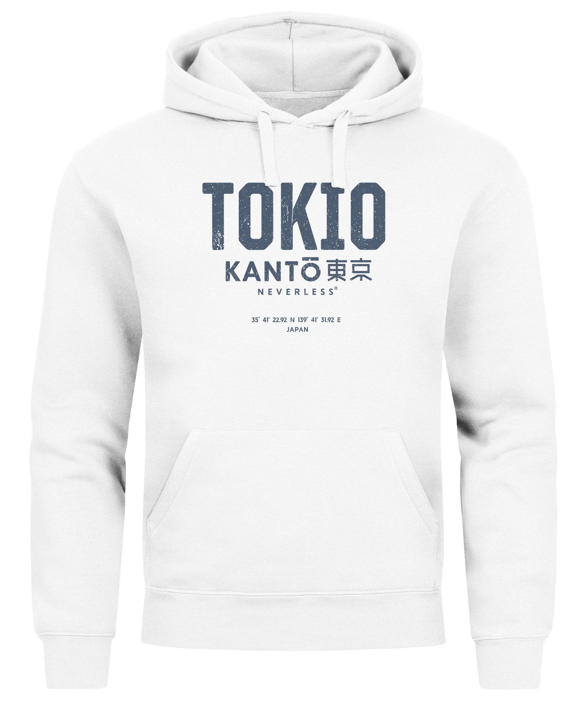 Neverless Hoodie Hoodie Herren Frontprint Tokyo günstig online kaufen