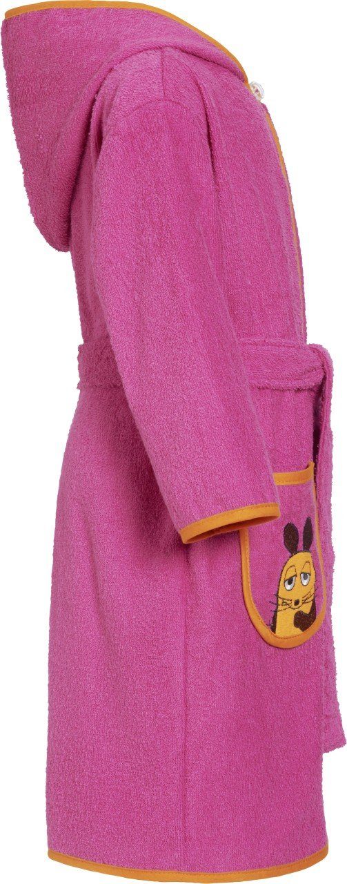 pink Playshoes Frottee-Bademantel Kinderbademantel DIE MAUS