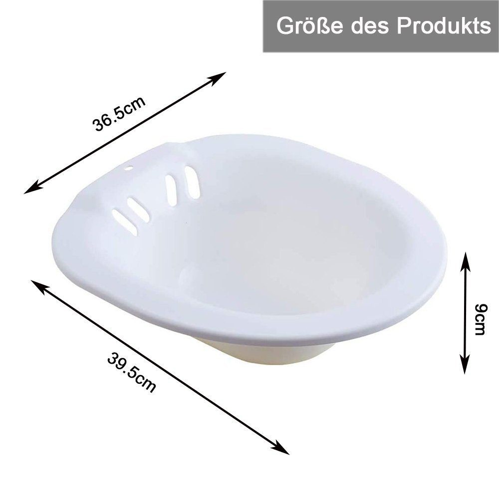 TUWENA Bidet Badewanne, Waschschüssel mit Abflussloch für einfache Reinigung – Bild 5 von 5