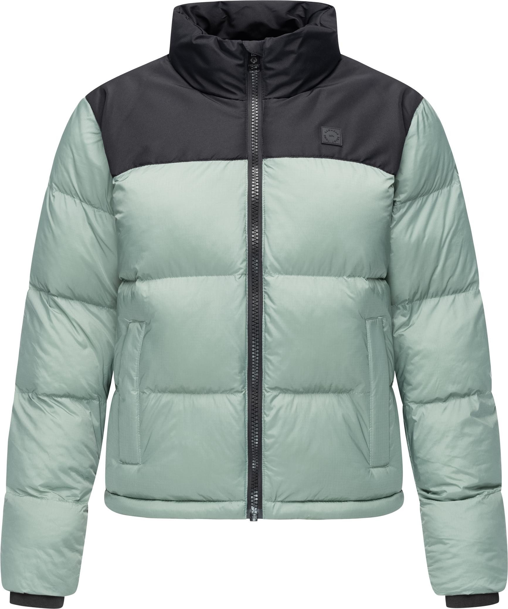 Ragwear Steppjacke Serah stylische Damen Winterjacke im Colourblocking-Design