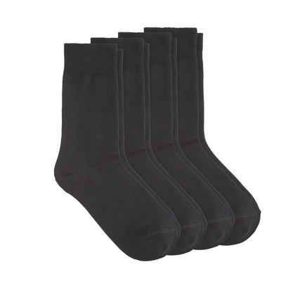 MUSTANG Socken Unisex Basic Socks (24-Paar) mit geripptem rutschfesten Komfortbund, 24 Paar