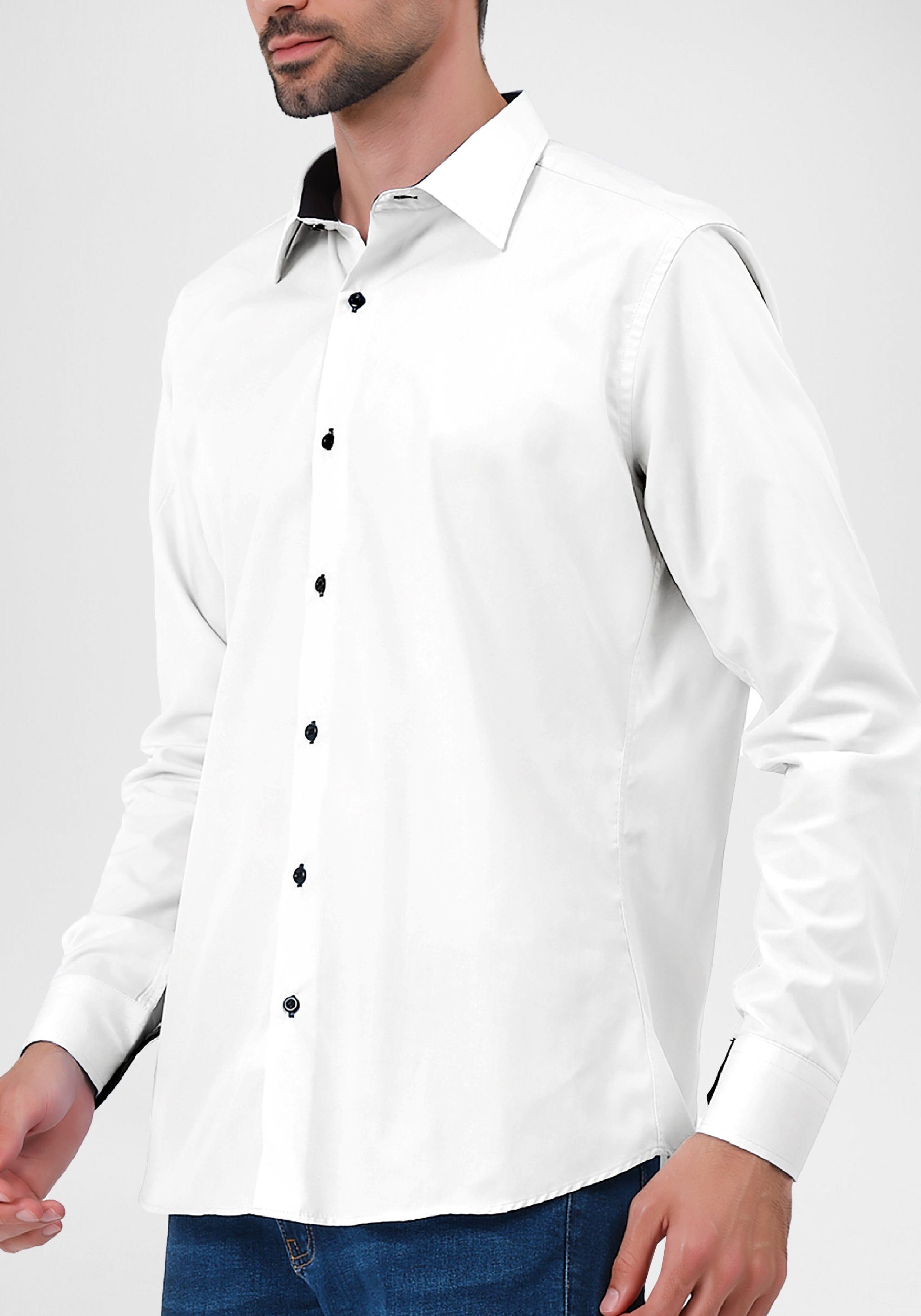 Langarmhemd Herren Hemd Langarm
