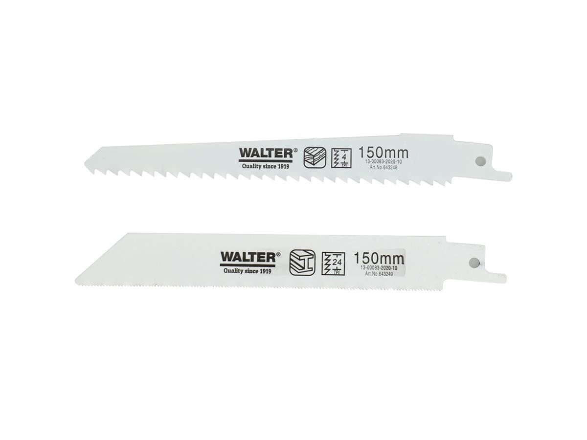 WALTER Säbelsäge 850 W, Inklusive 3 Sägeblätter, 2x für Holz, 1x Metall
