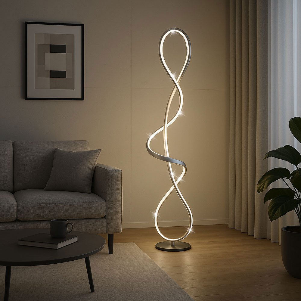 GLOBO LIGHTING LED Stehlampe, LED-Leuchtmittel fest verbaut, Neutralweiß, Stehlampe Stehleuchte Designlampe LED Kristall Wohnzimmerlampe