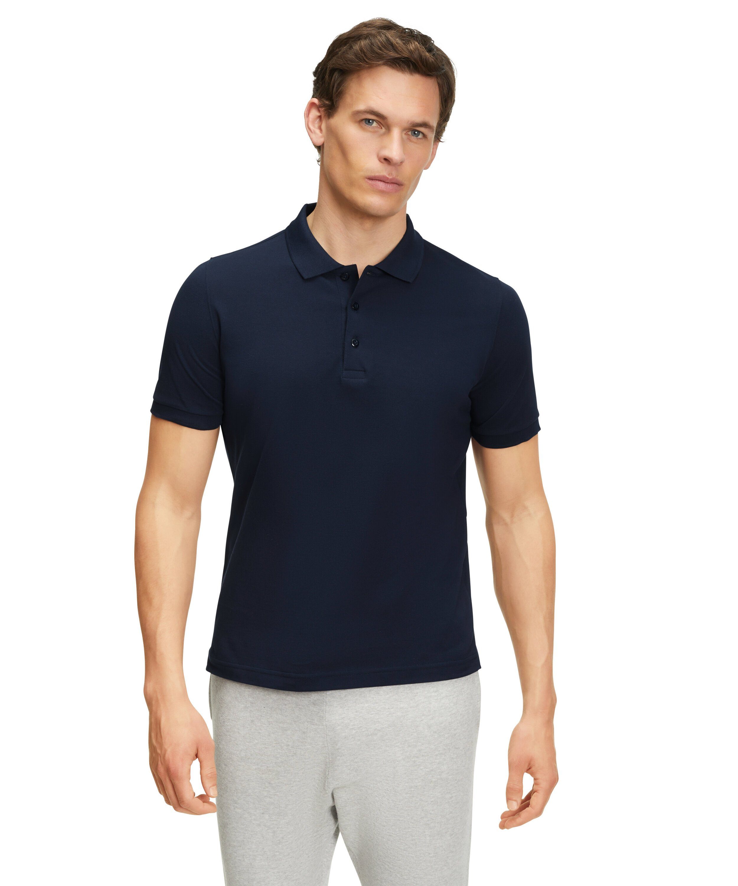 FALKE Poloshirt aus hochwertiger Pima-Baumwolle space blue (6116)
