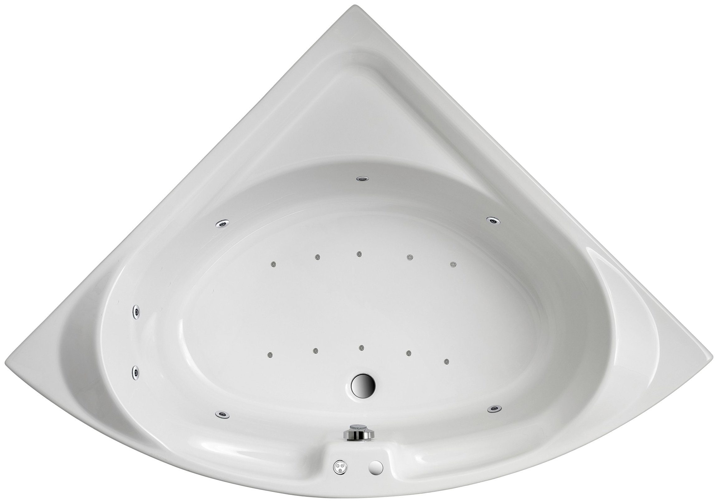 OTTOFOND Whirlpool-Badewanne Laguna, (Komplett-Set, 1-tlg), Typ Premium, chrom