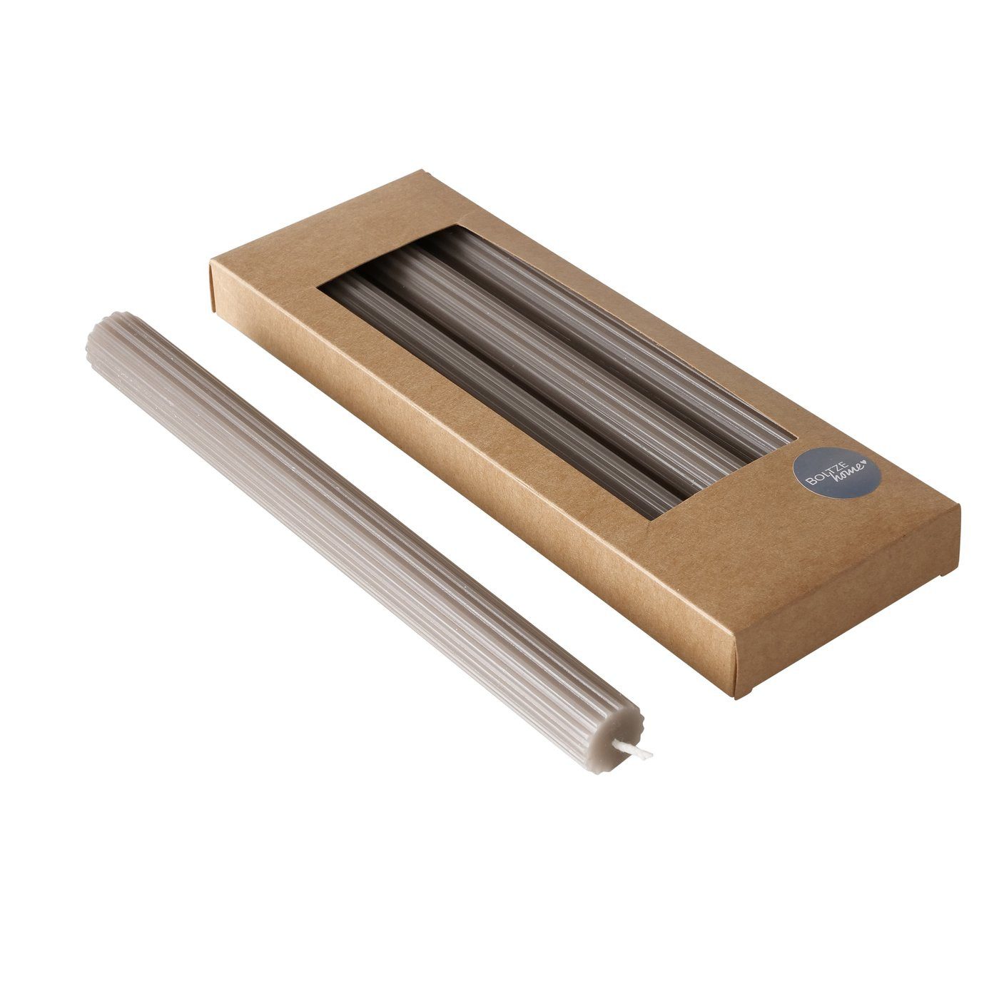Tafelkerze Stabkerze Classic, 4-teilig, 26 cm hoch, Braun