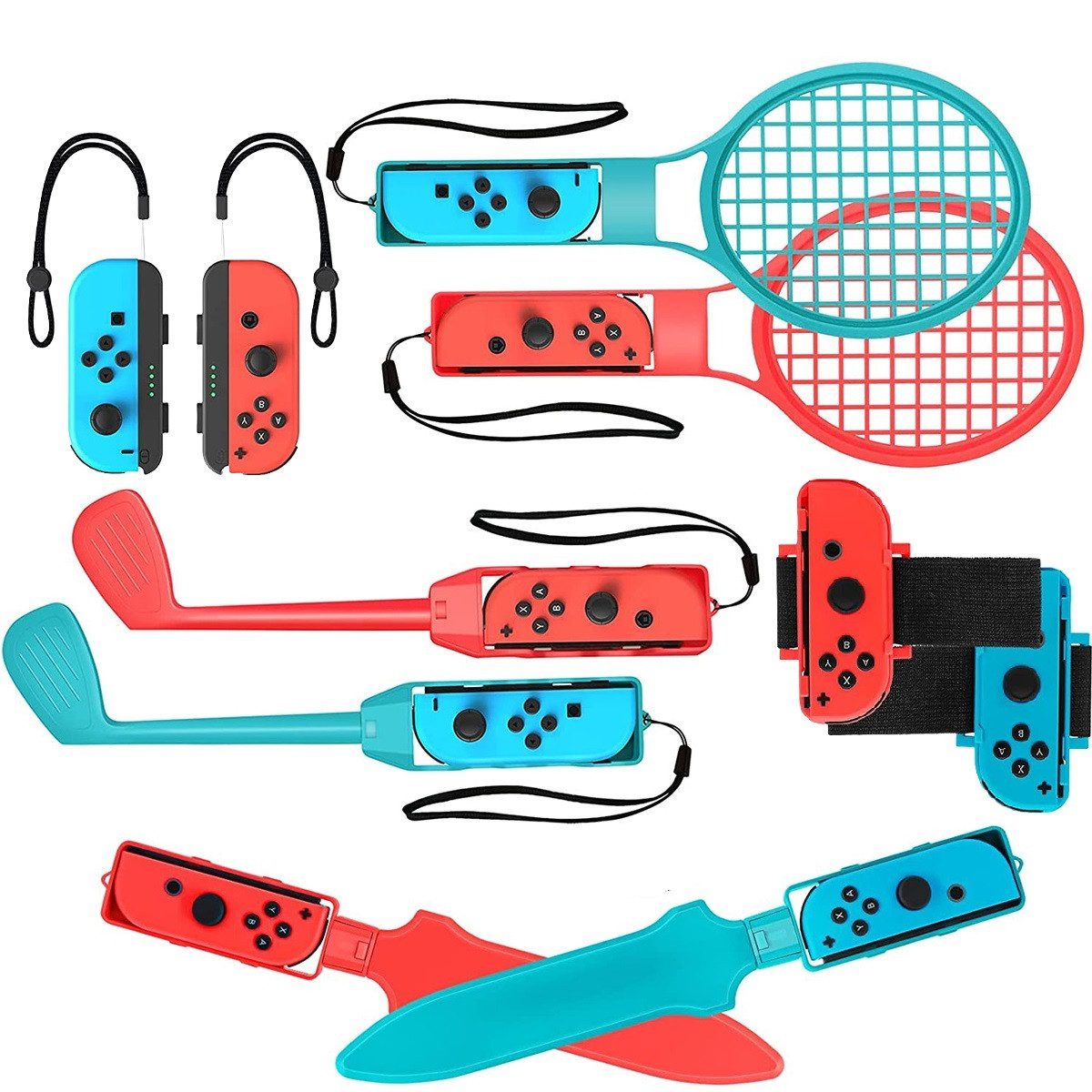 10-in-1 Switch Spiele Zubehör Sets für Kinder Nintendo Switch Sports Controller