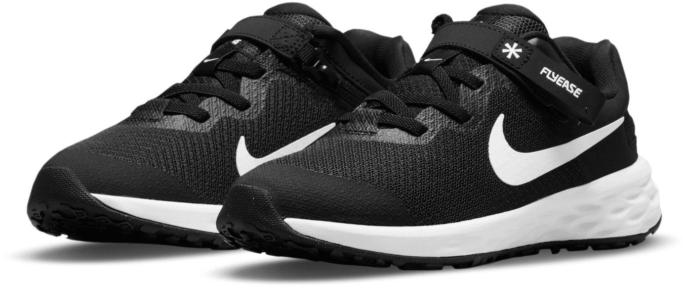 Laufschuh REVOLUTION FLYEASE 6 (PS) BLACK-WHITE-DK-SMOKE-GREY Nike