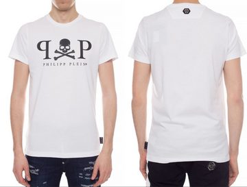 PHILIPP PLEIN T-Shirt Philipp Plein Mens Platinium Cut Skull Logo Shirt Round Neck T-Shirt T