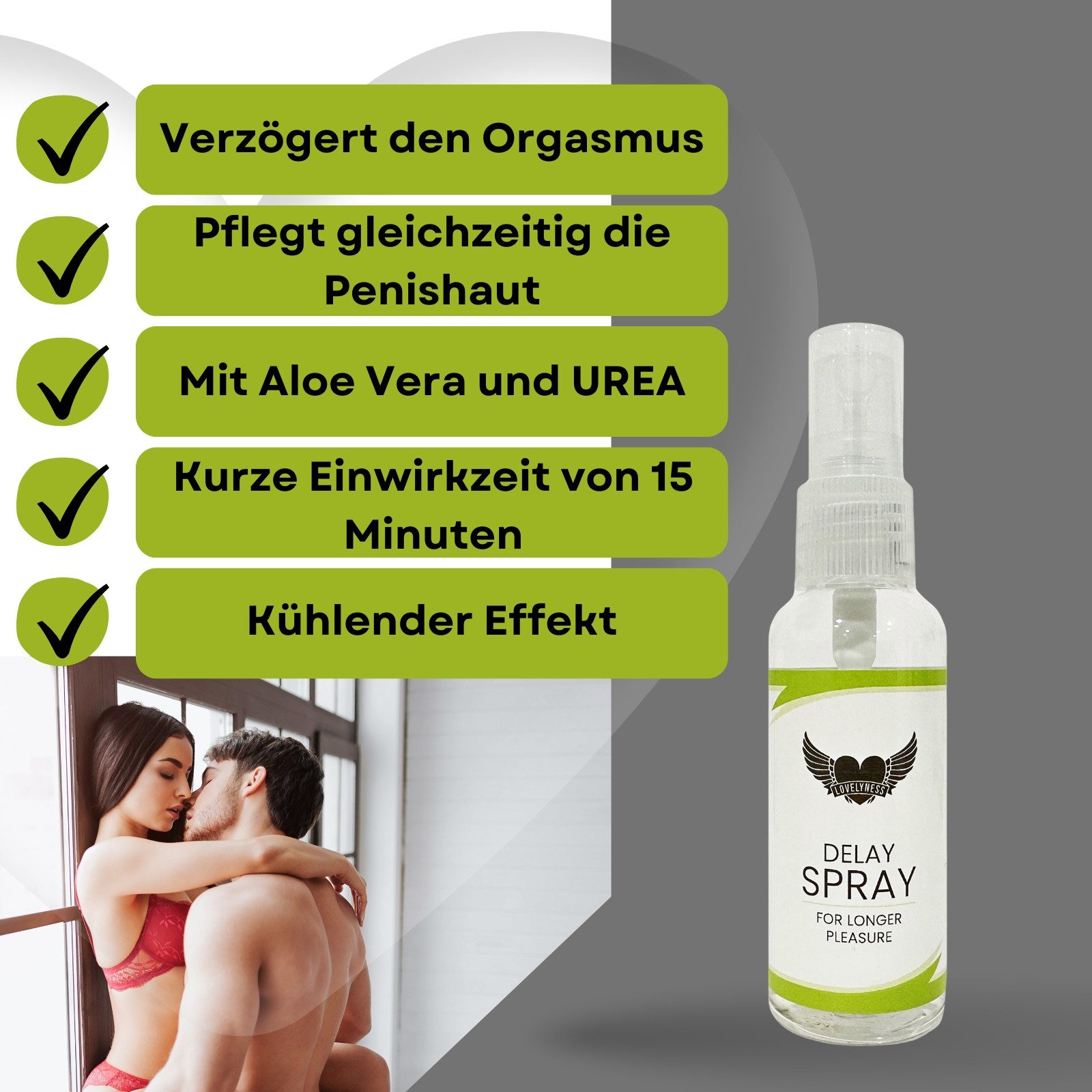 Lovelyness Intimpflege Delay verzögerungsspray - Mit Aloe Vera und Kühleffekt