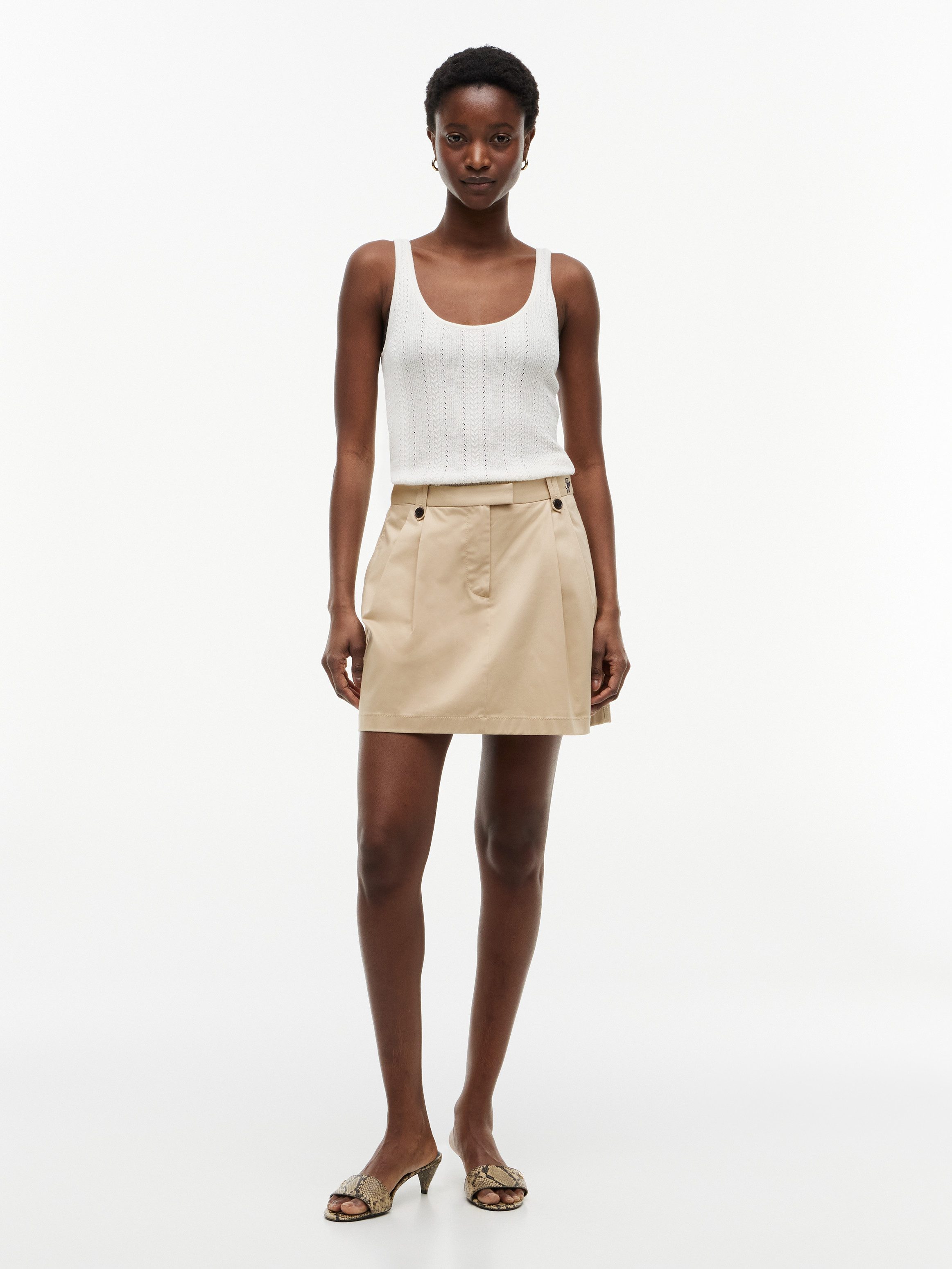 Tommy Hilfiger Minirock CHINO PLEAT SKIRT Baumwollmischung, Plisseefalten – Bild 4 von 5