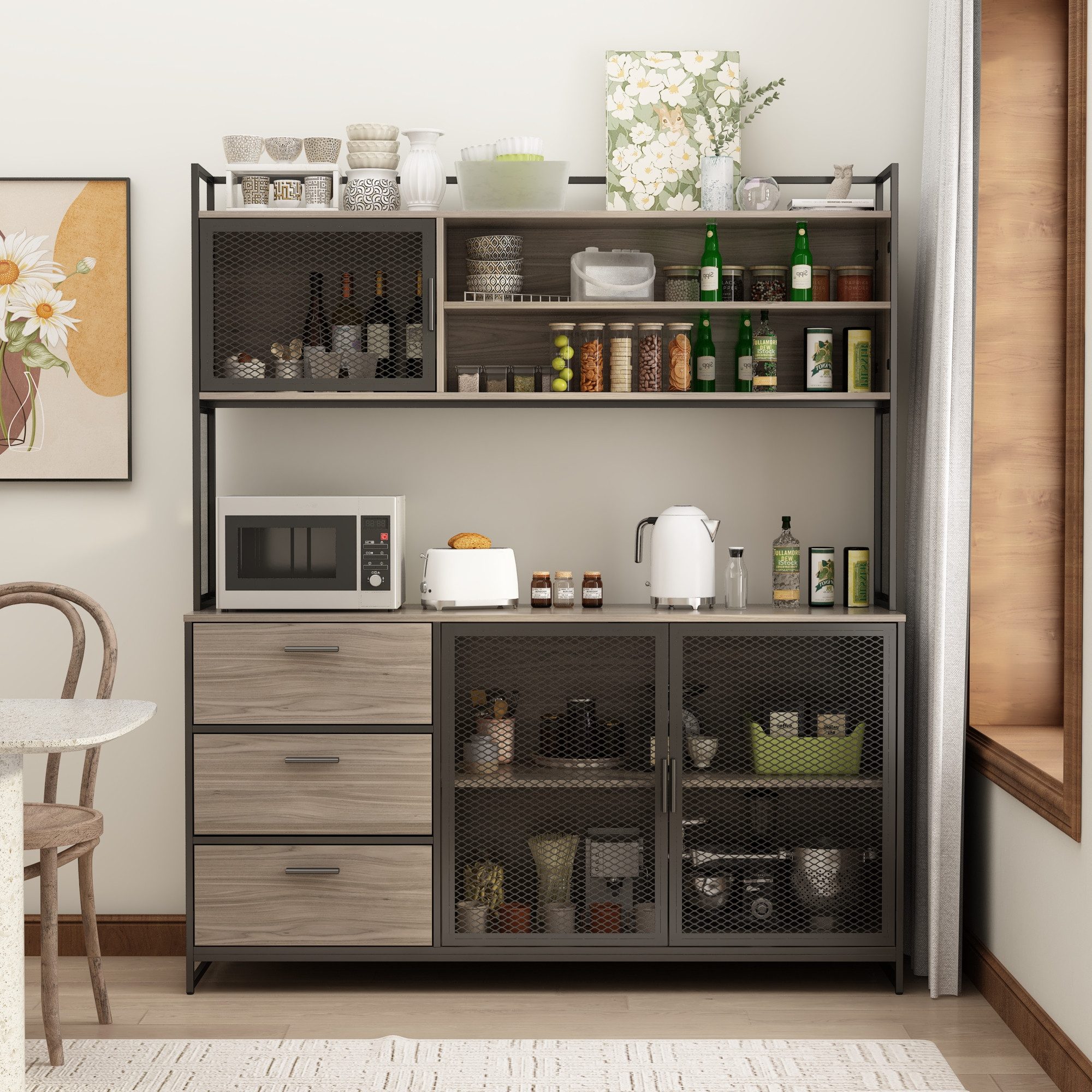 FUFU&GAGA Küchenbuffet Buffetschrank mit Arbeitsplatte und günstig online kaufen