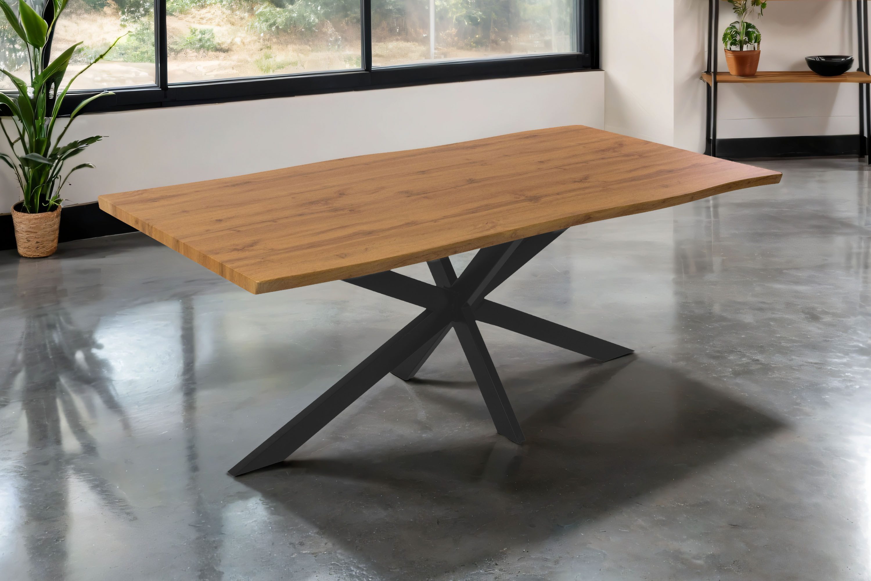 SAM® Esstisch TorbenS, verschiedene Holz-Optiken, Spider-Metallgestell, Bau günstig online kaufen