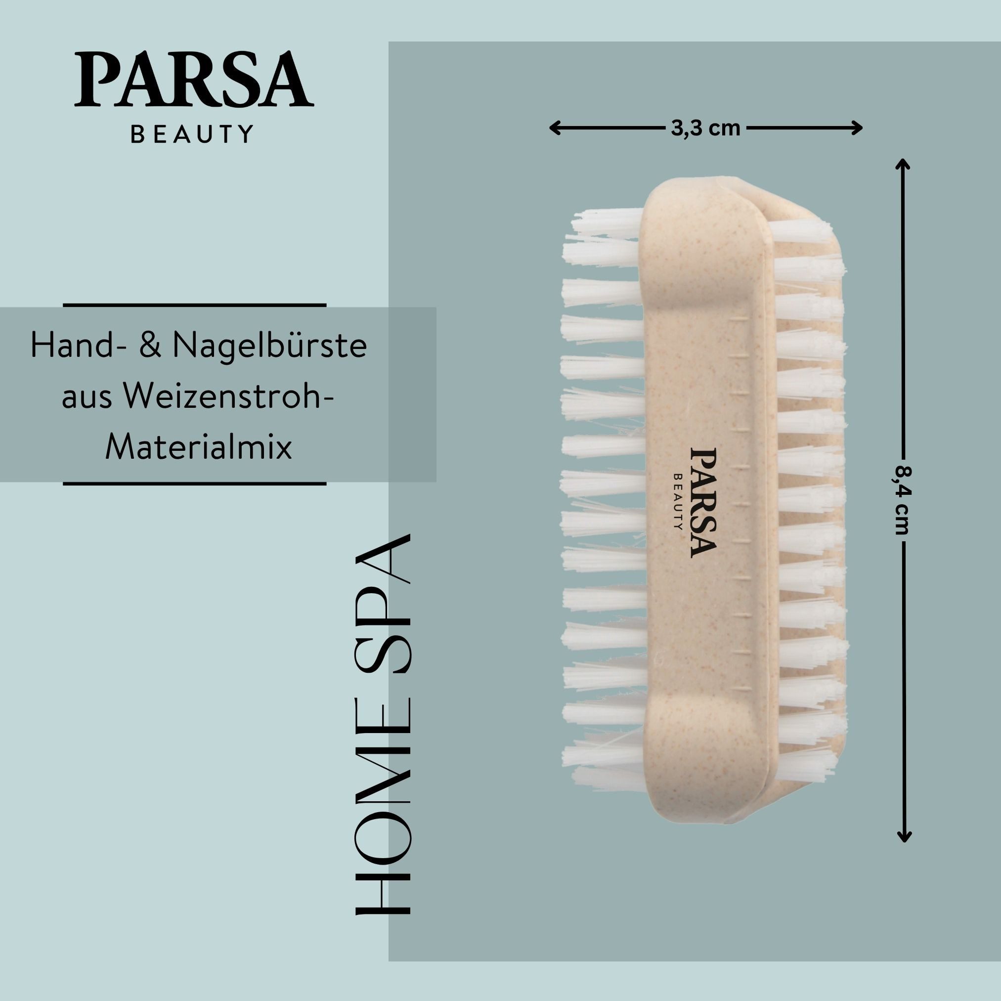 PARSA Beauty Nagelbürste Nature Love Nagelb?rste doppelseitig aus Weizenstroh