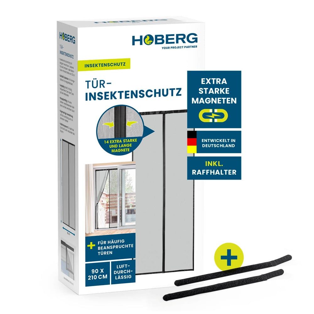 Hoberg Insektenschutz-Vorhang Hoberg Your Project Partner Tür-Insektenschutz 90 x 210 cm, (1-St), Schutz vor Fliegen, Moskitos und anderen Insekten