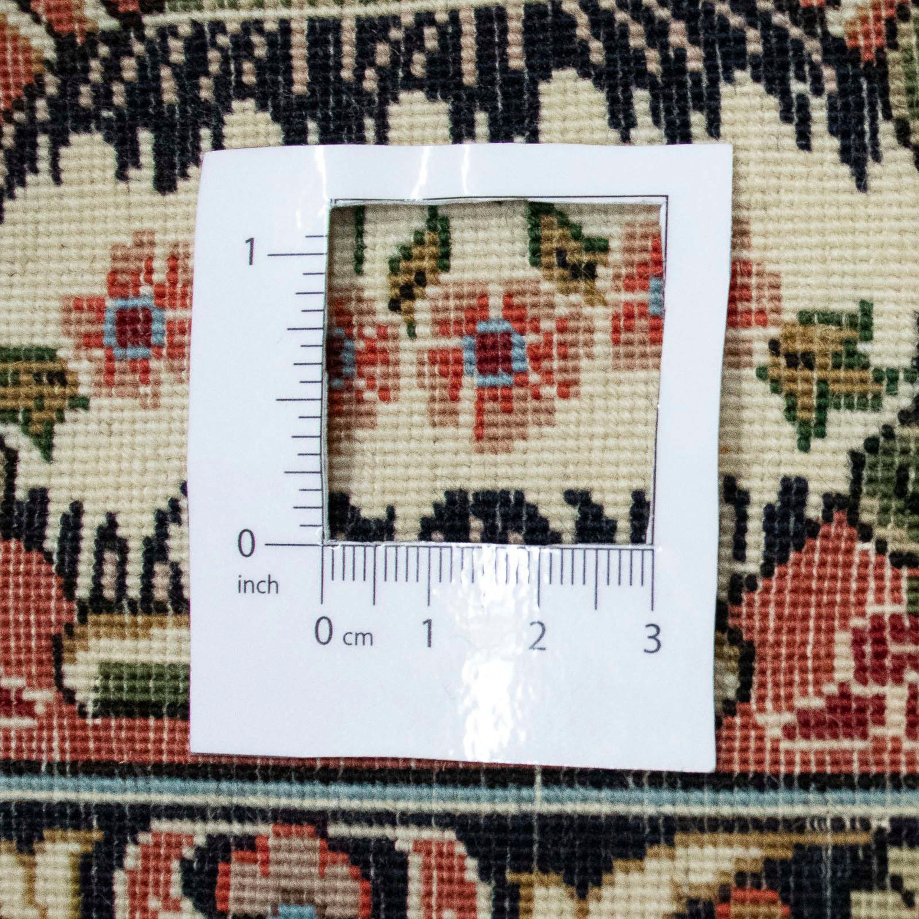 Orientteppich Perser 102 154 rechteckig, - mit Einzelstück cm Wohnzimmer, beige, morgenland, Handgeknüpft, - Ghom Zertifikat x - 10 Höhe: mm