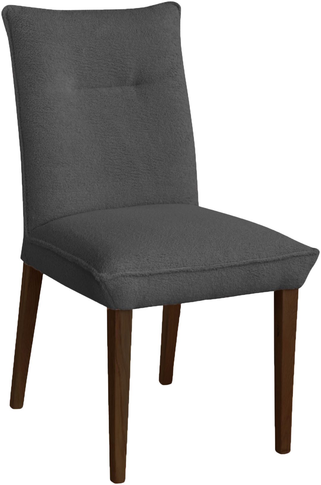 Home affaire 4-Fußstuhl Atena (Set, 2 St), Gestell aus Massivholz Buche, Bezug Teddyoptik