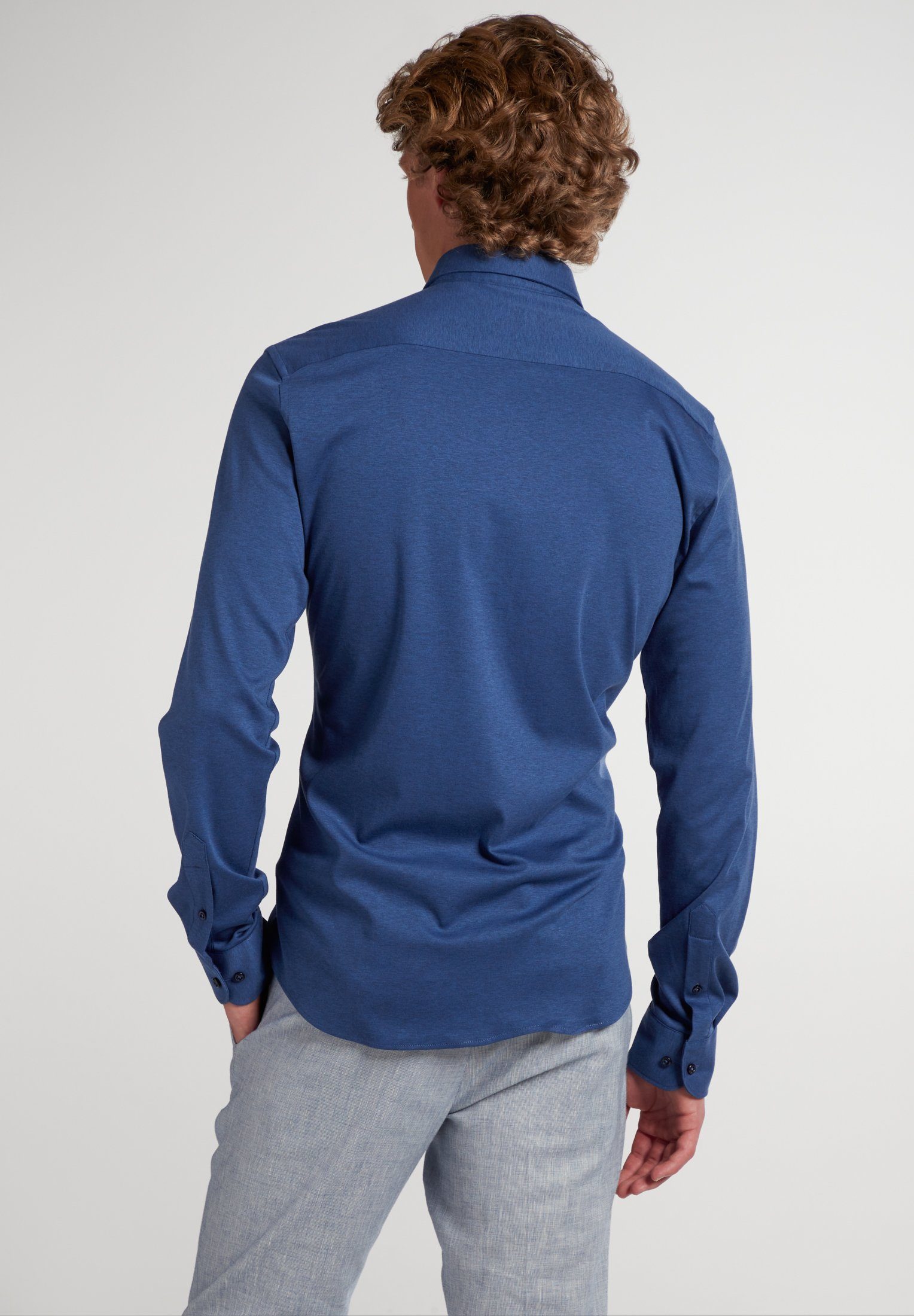 blau Eterna Langarmhemd FIT SLIM