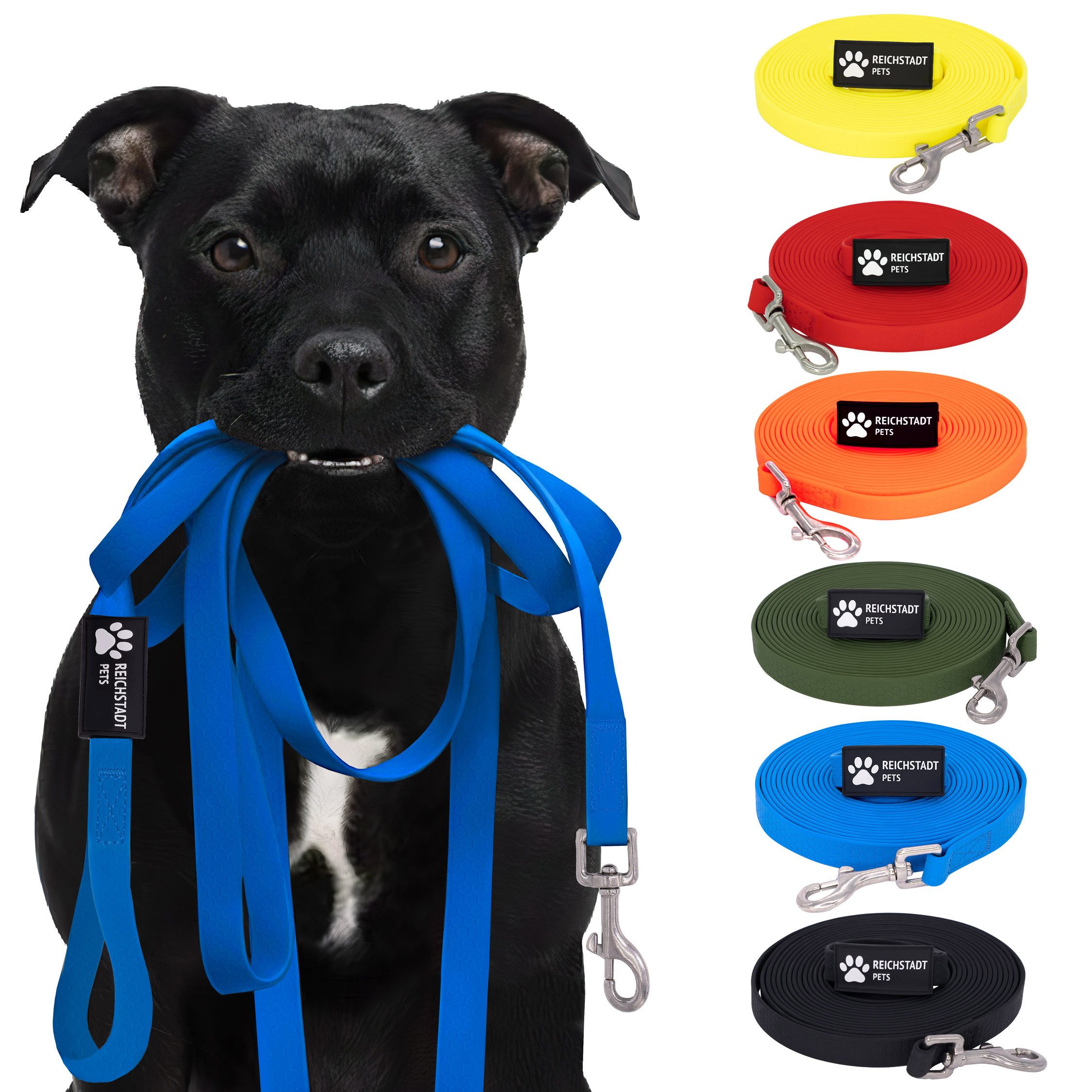Reichstadt Hundeleine RS Pets Führleine Texturierte PVC 25RSP085, PVC, Weiche Handschlaufe mit Soft-Wrist-Strap