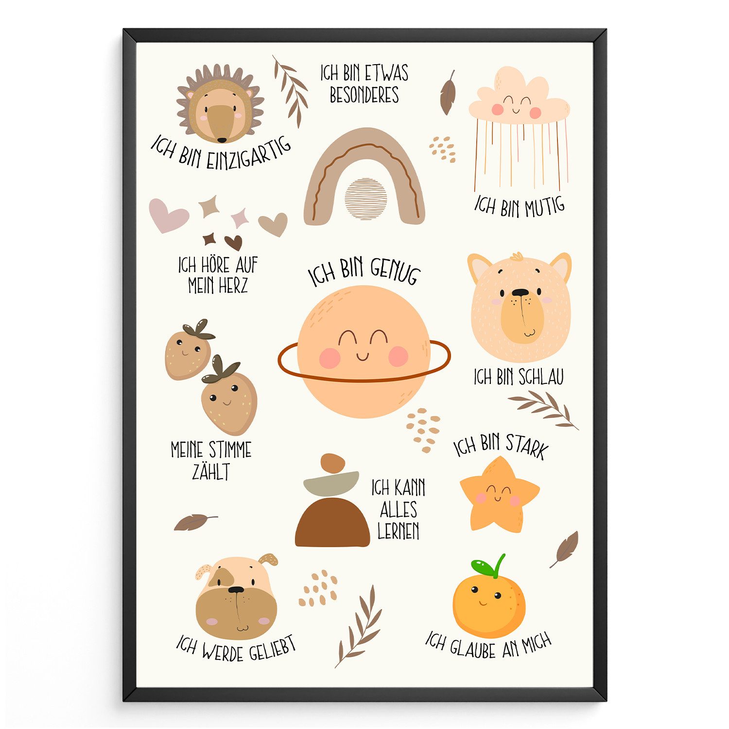 Tigerlino Poster Affirmationsposter Geschenk zum Schulanfang günstig online kaufen